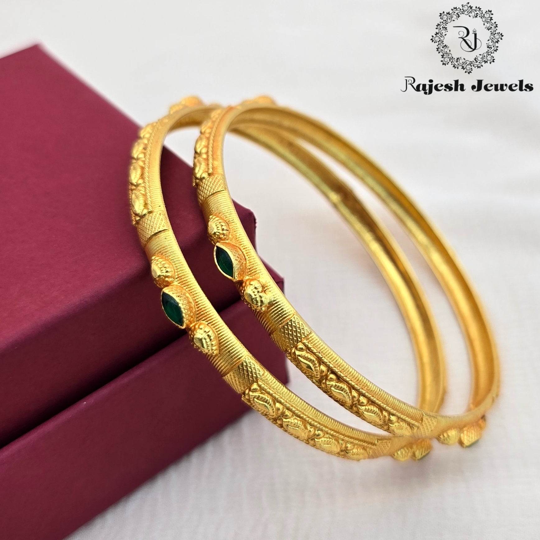 Beautiful Sleek Gold Plated Bangle Size 2.8