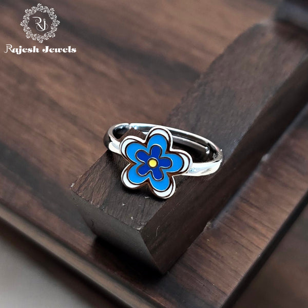 Blue Floral Kid's Finger Ring