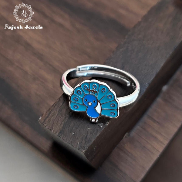 Dancing Peacock Kids Finger Ring