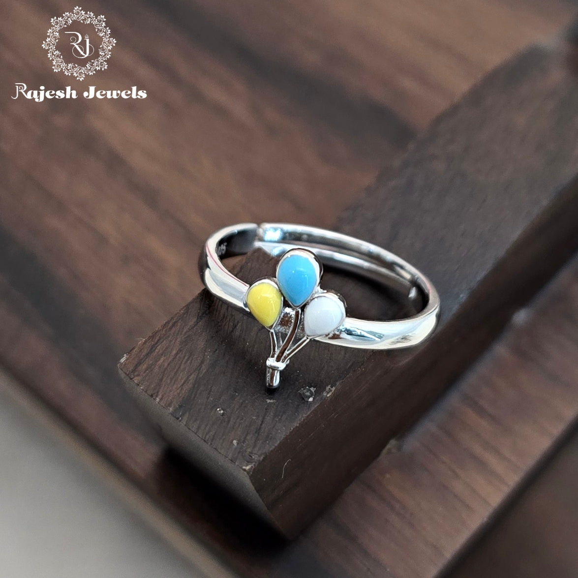 Balloons Silver Kid's Finger Ring