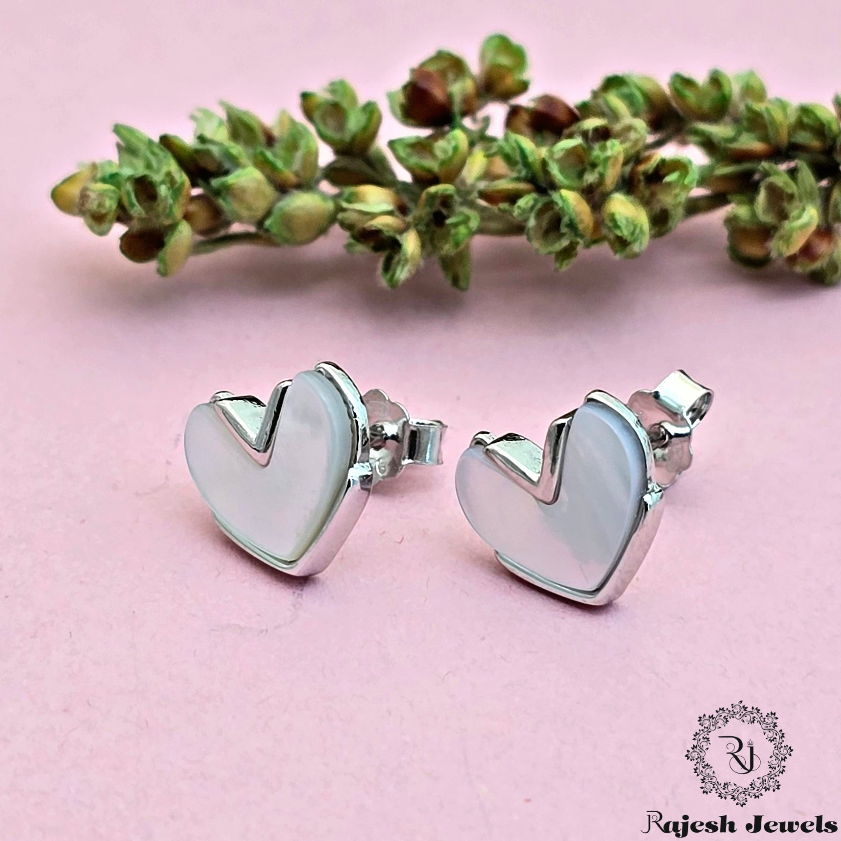 Cute Heart Cz Stud Earrings
