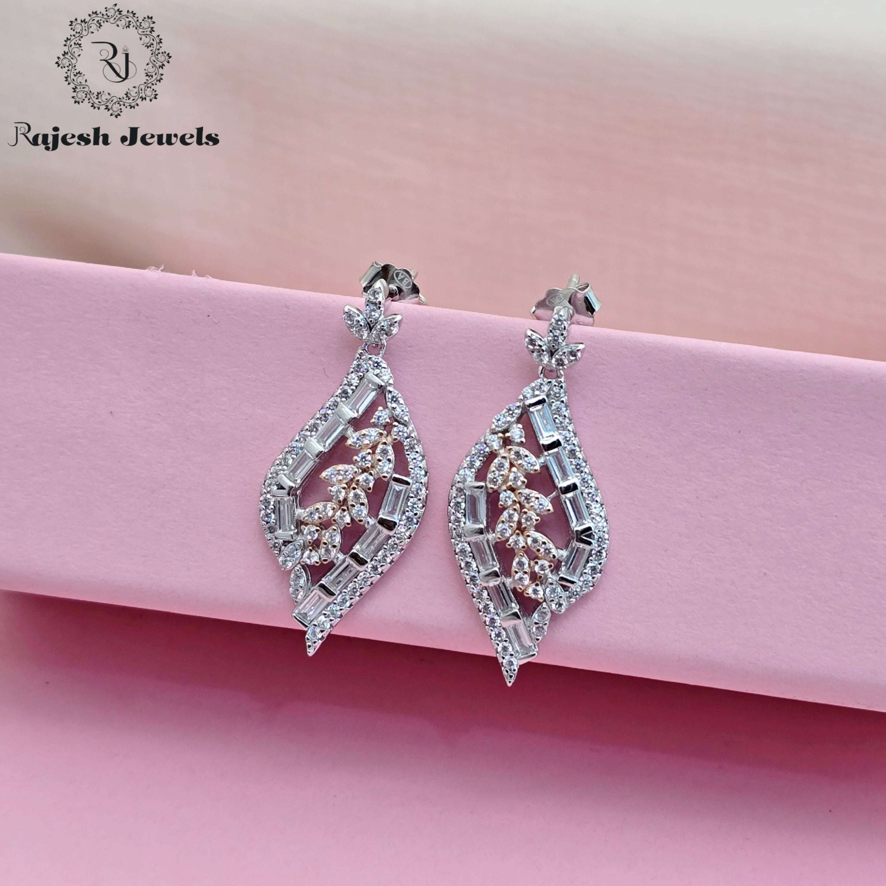 Stunning Cz South Screw Hanging Earrings