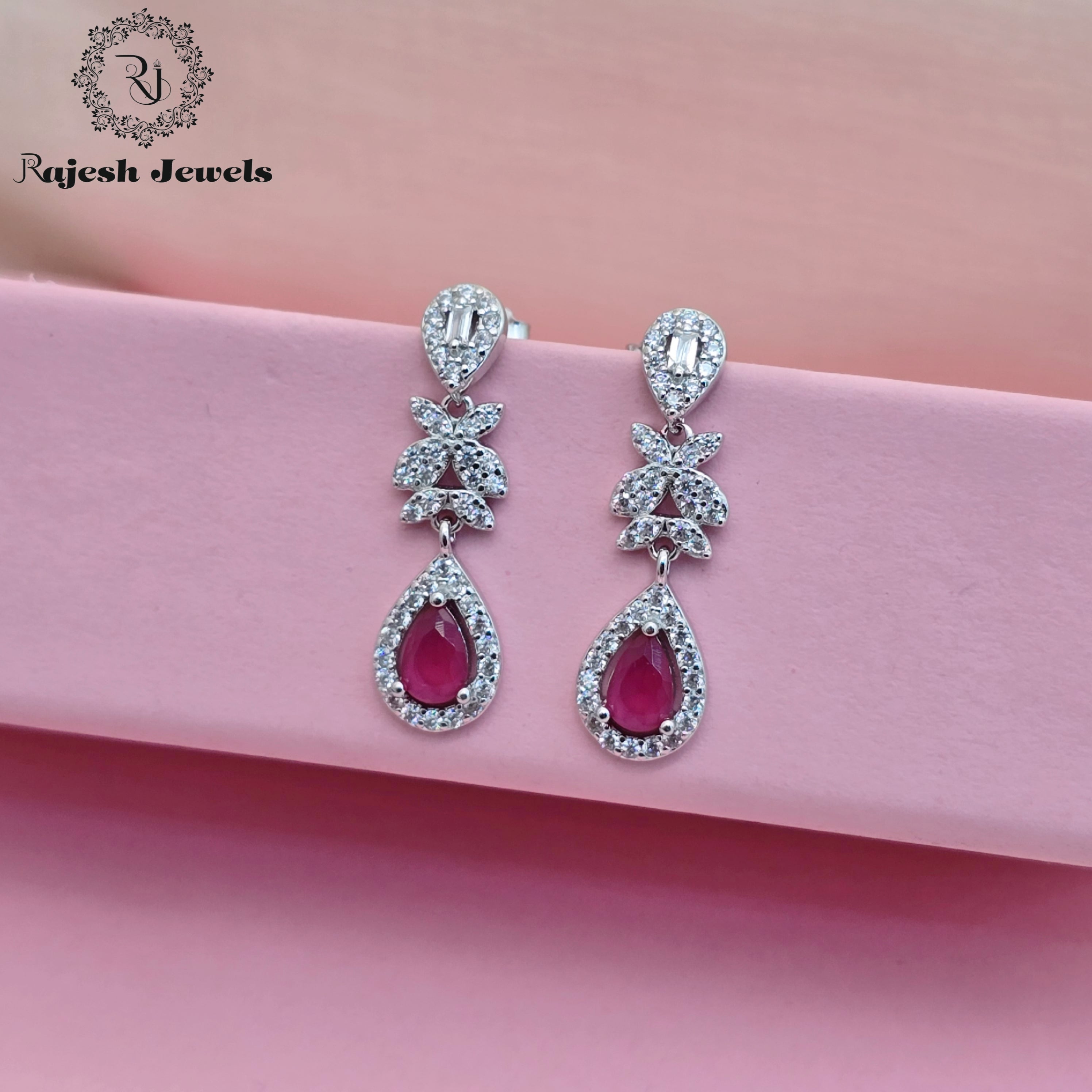 Remarkable Cz Hanging Earrings