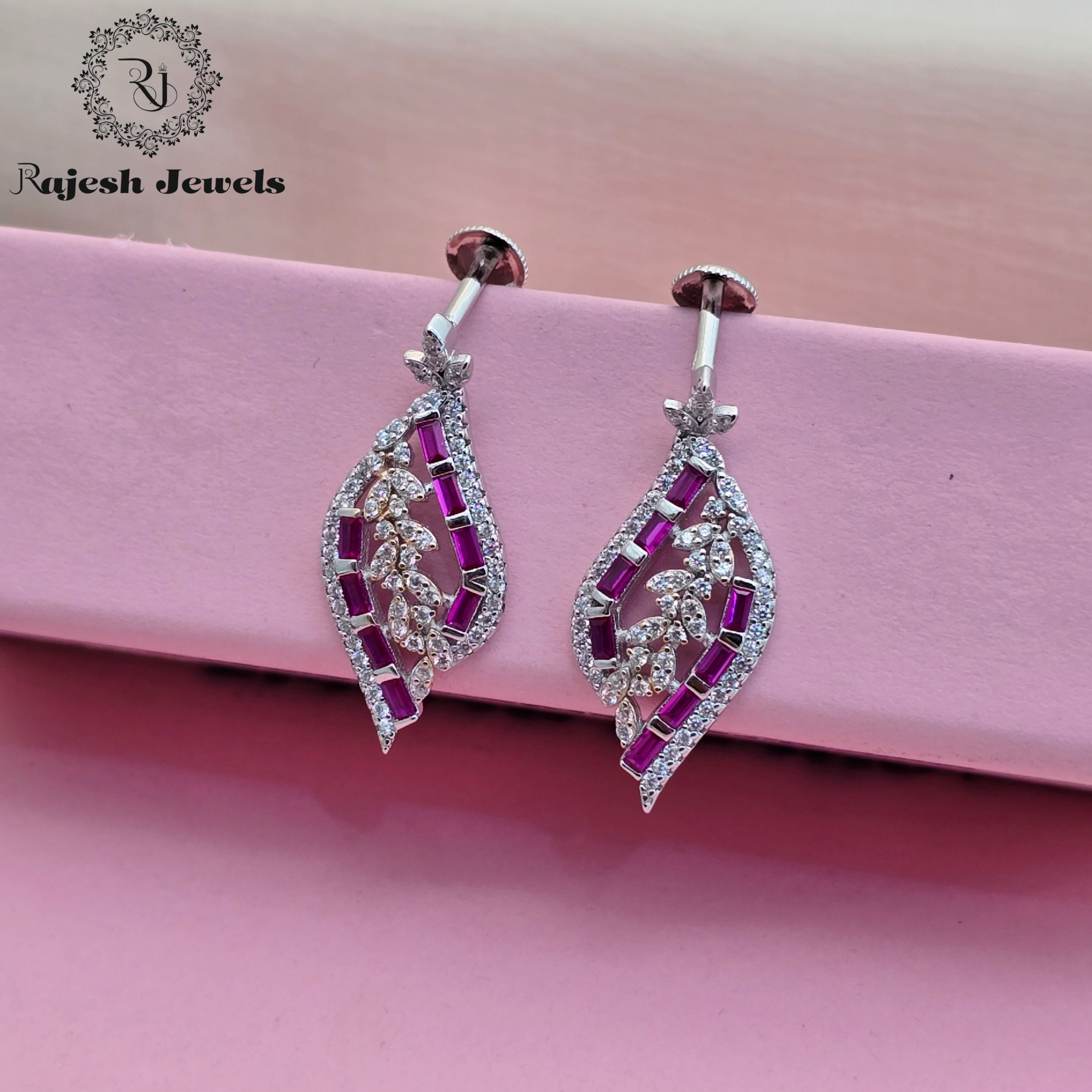 Electrifying Cz South Screw Hanging Earrings