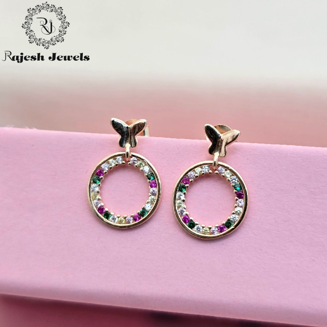Alluring Cz Rosegold Hangings