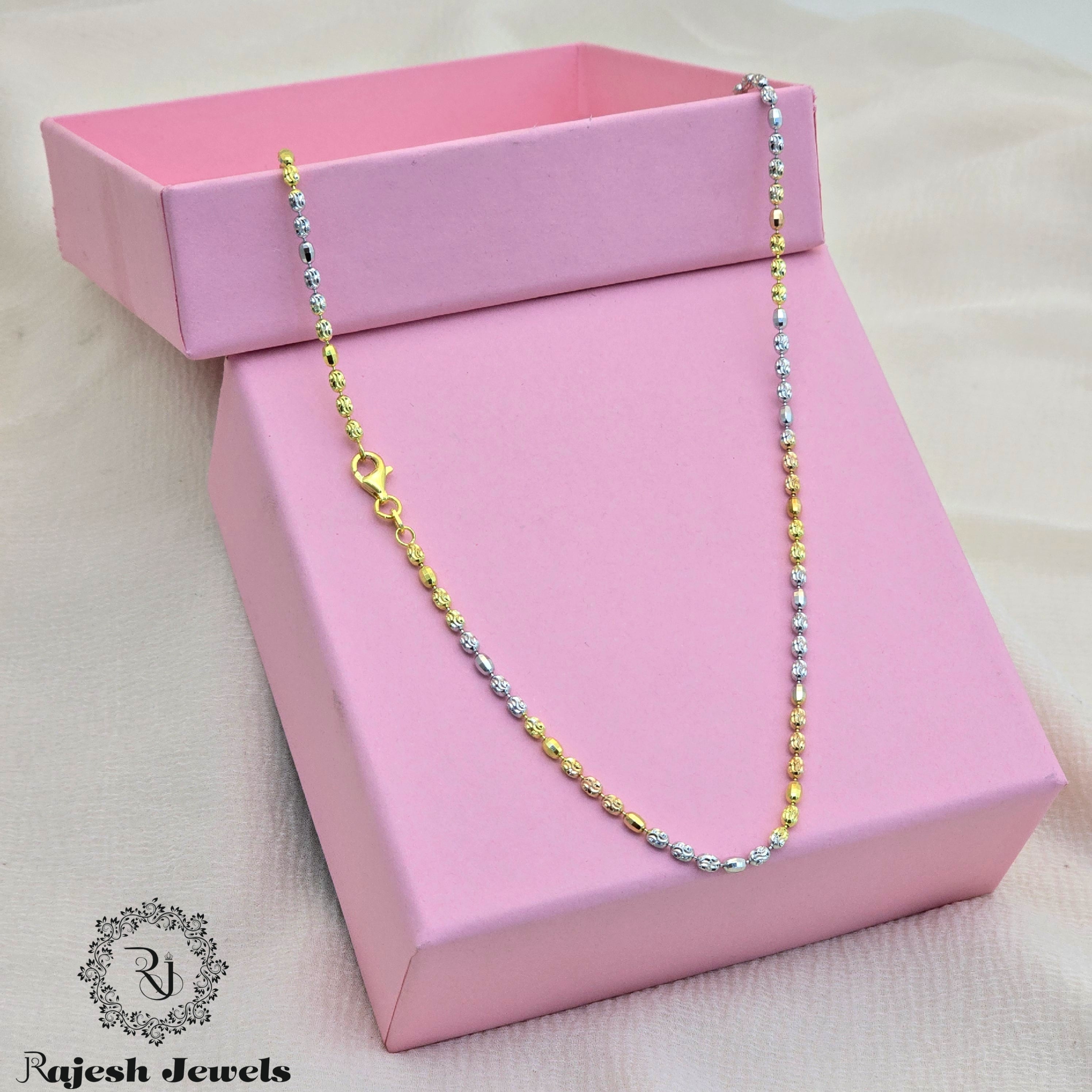 Classy Tricolour Silver Ladies Neckchain