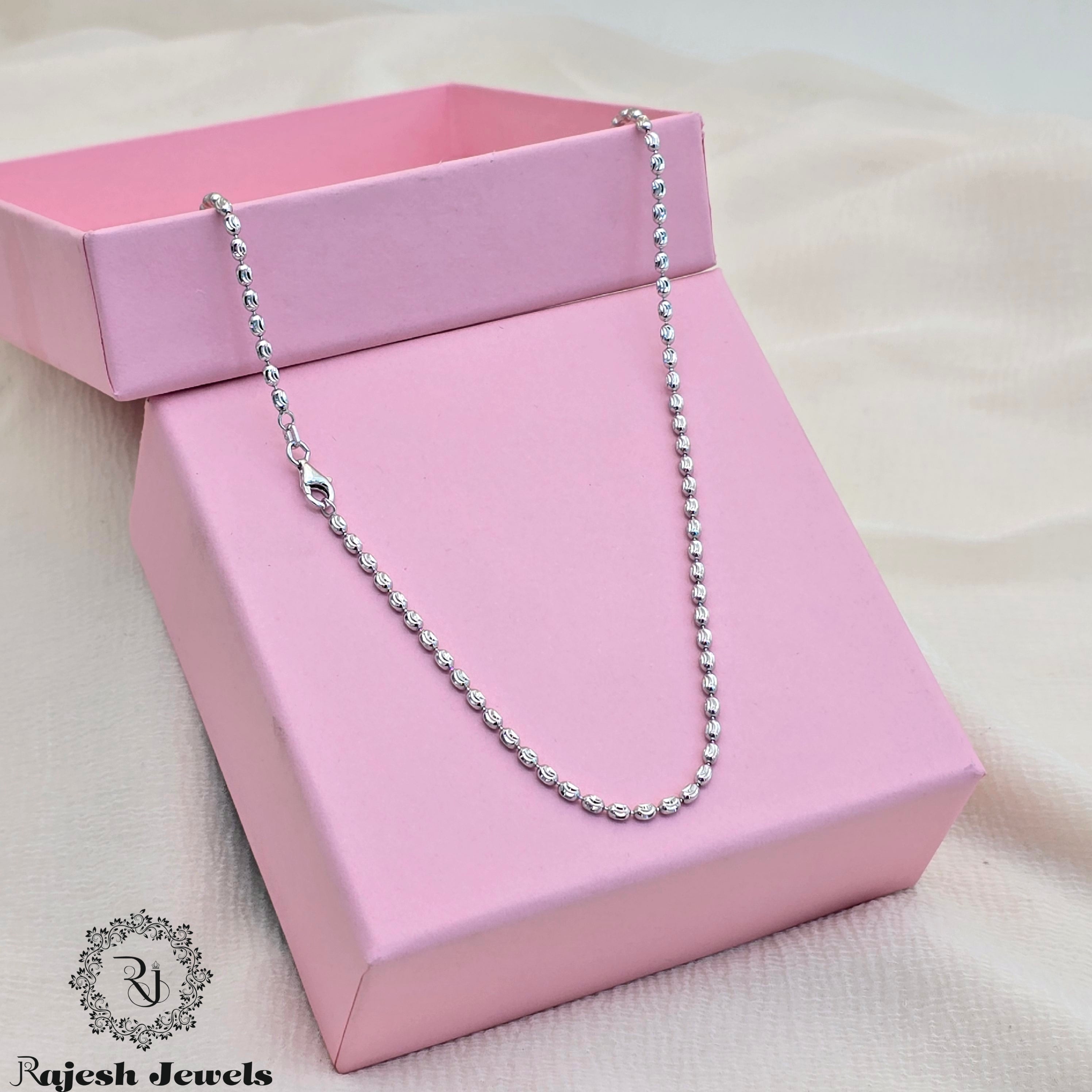 Stunning Silver Beaded Neckchain