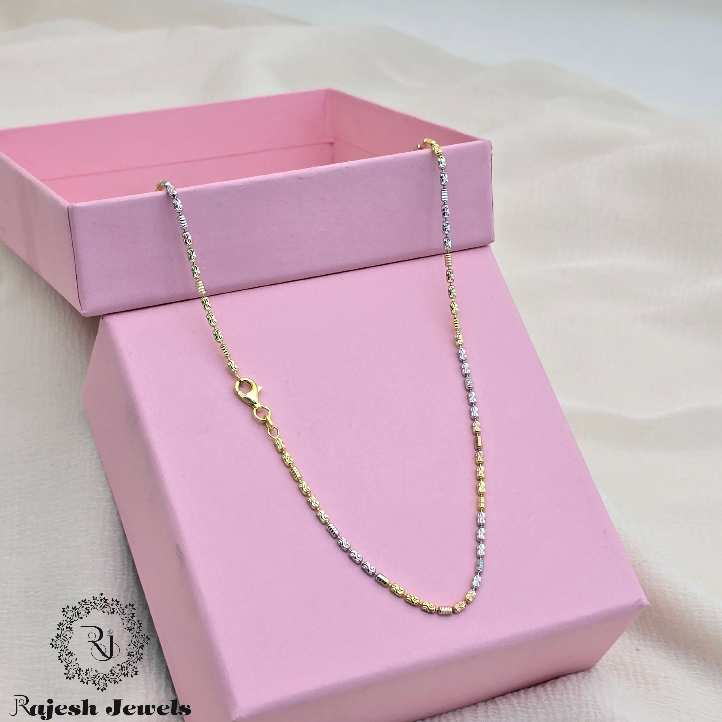 Remarkable Tricolour Silver Neckchain