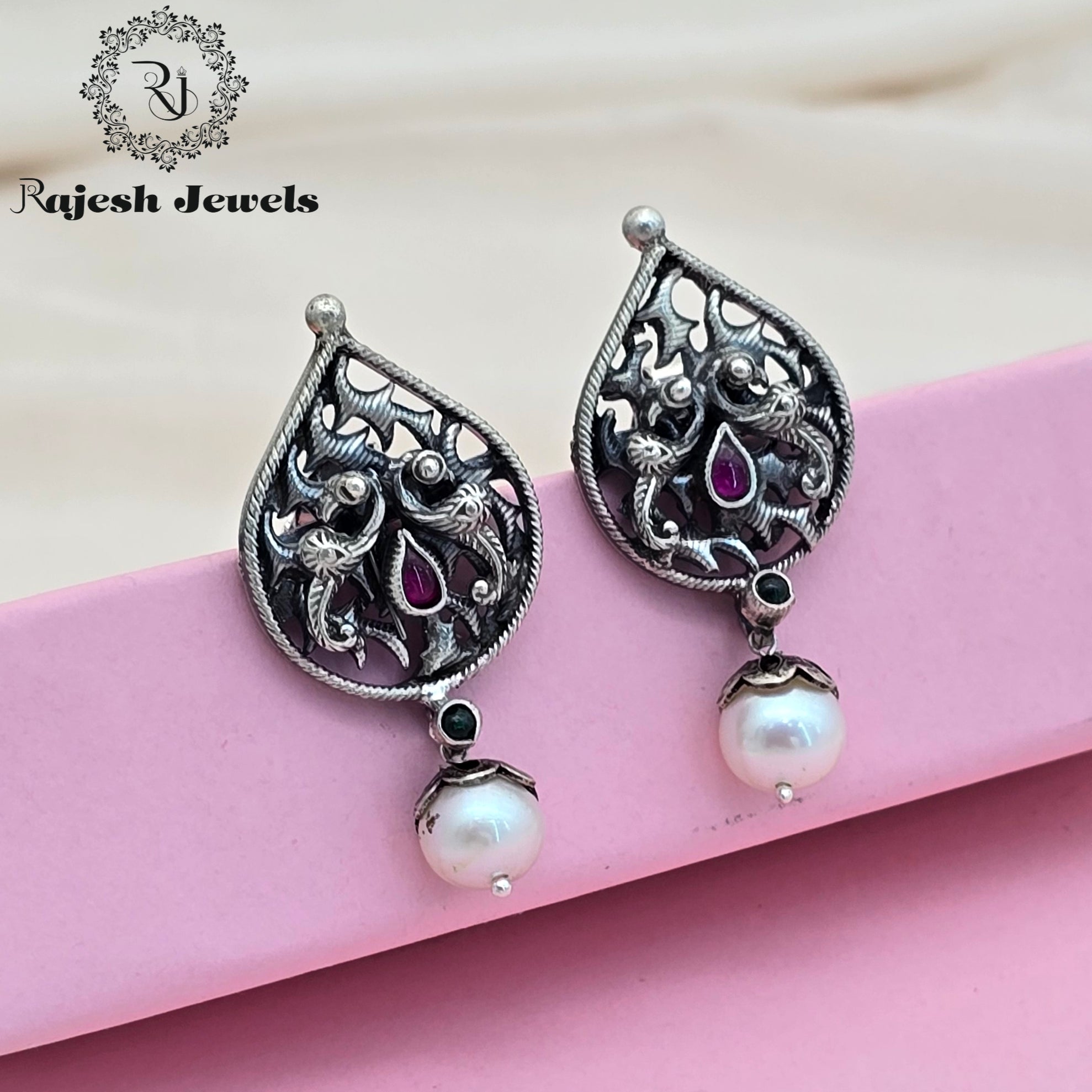 Fabulous Antique Silver Studs