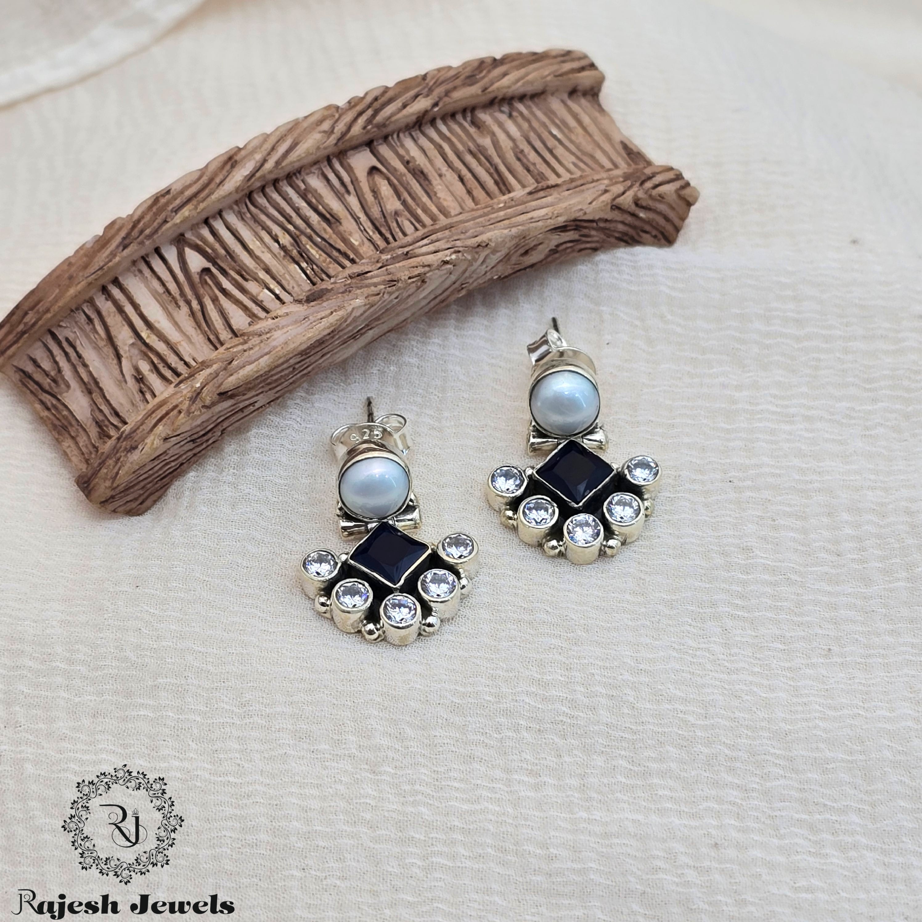 Square Shaped Cutstone Earrings