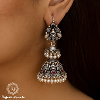 Fascinating Silver Double Jhumka Earrings