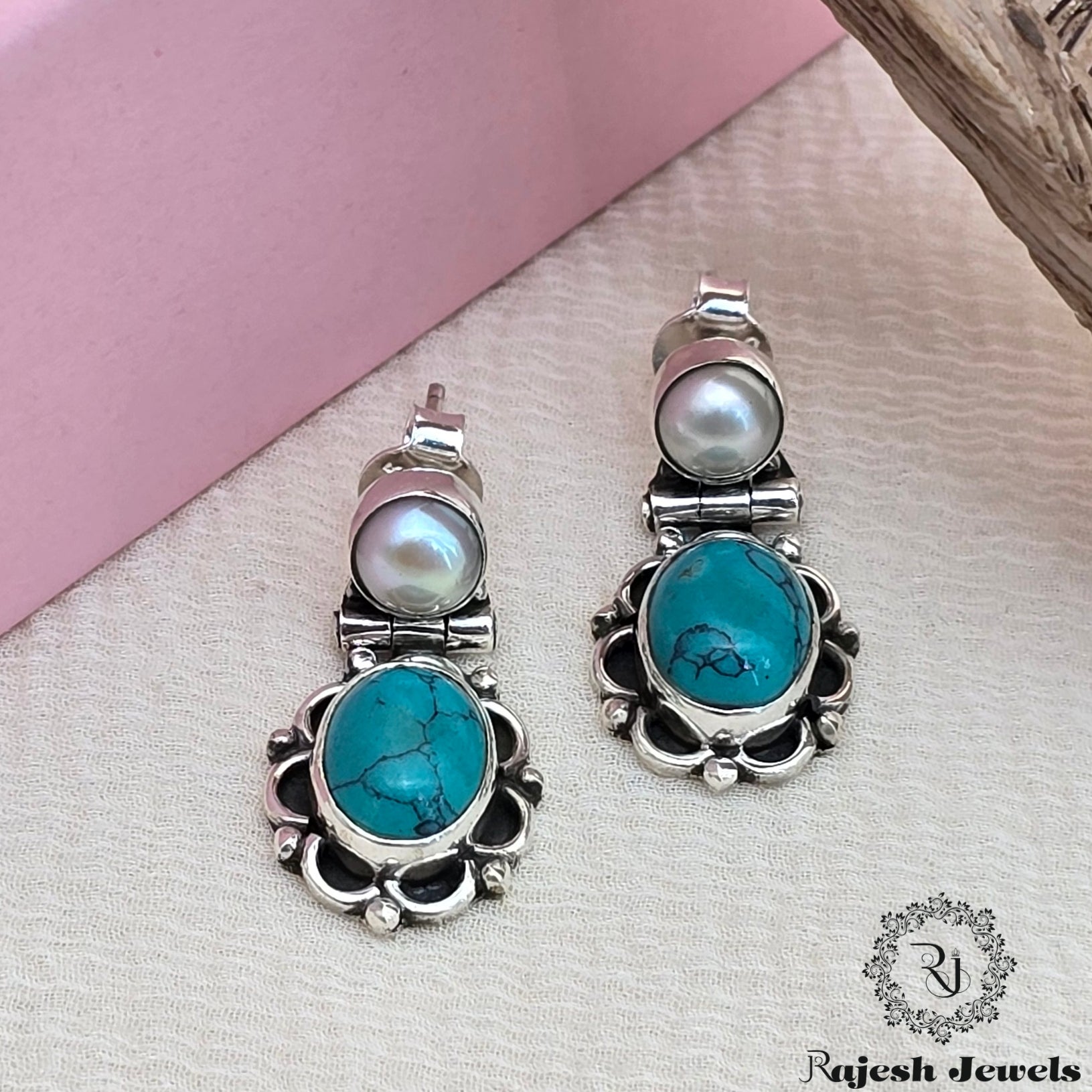 Oval Colourful Cutstone Earrings