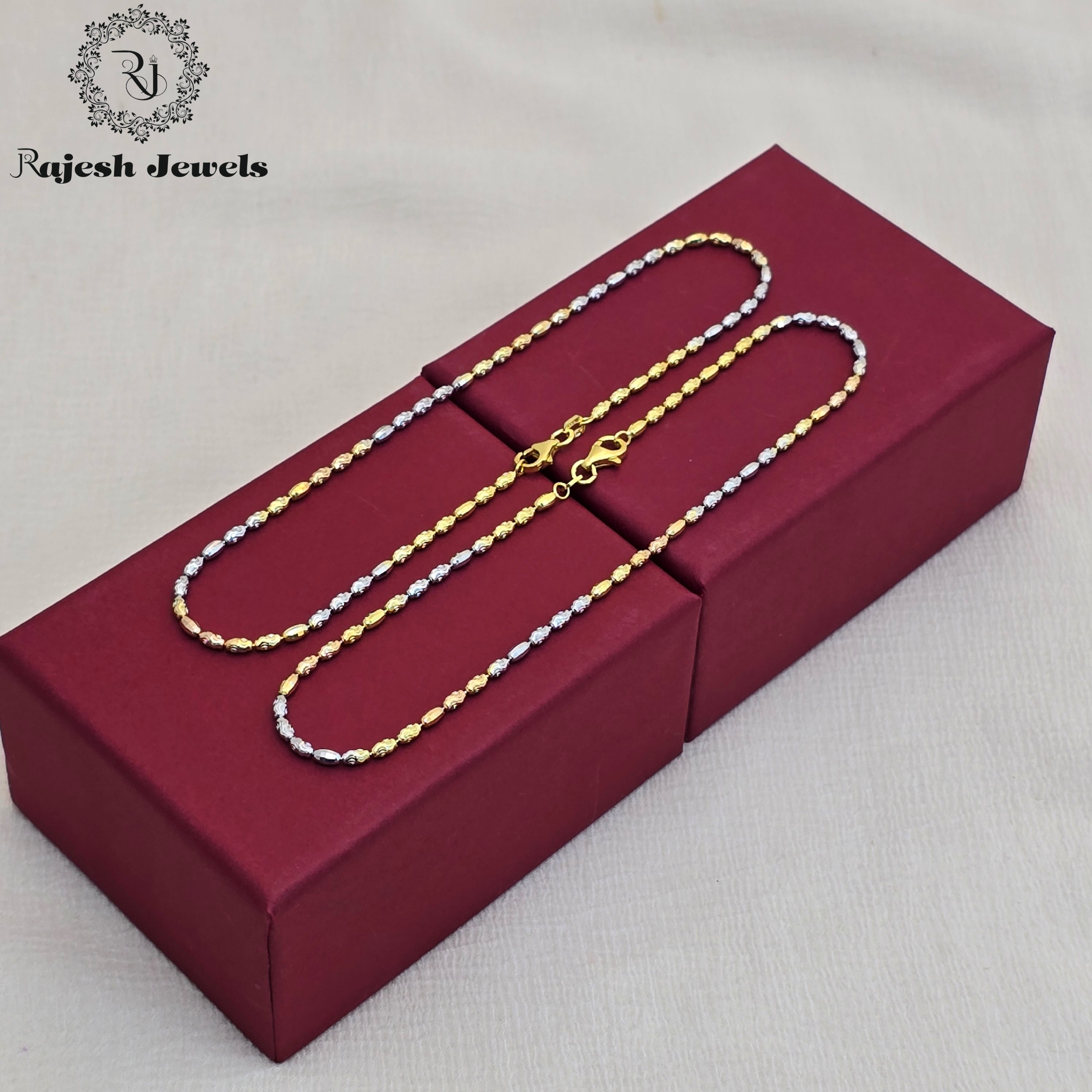 Superlative Tricolour Sleek Anklet