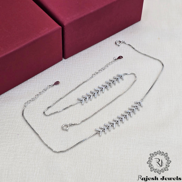 Sequenced Cz Sleek Anklet