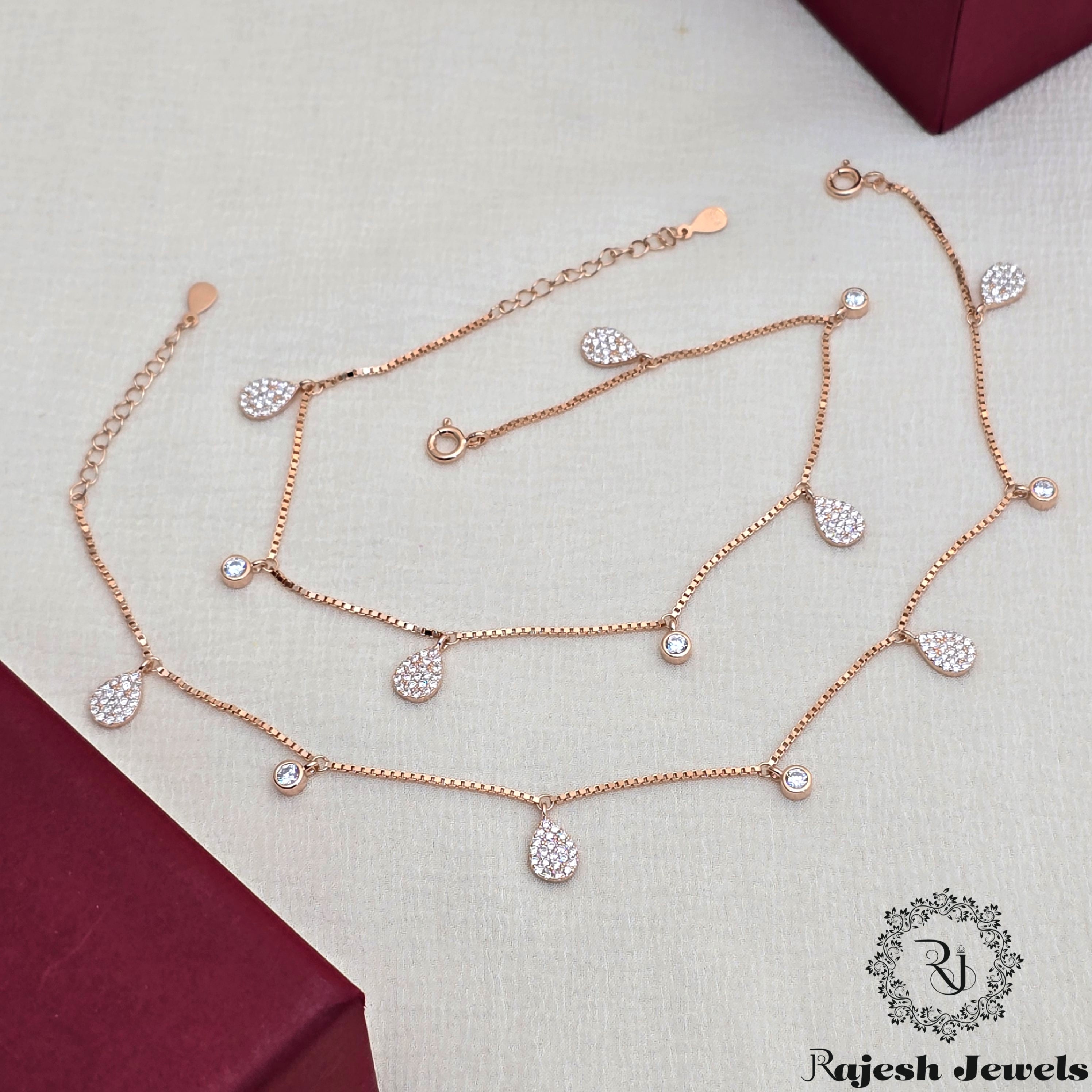Fabulous Rosegold Cz Anklet