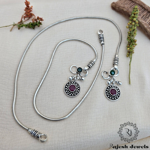 Sleek Red Droplet Cutstone Anklet