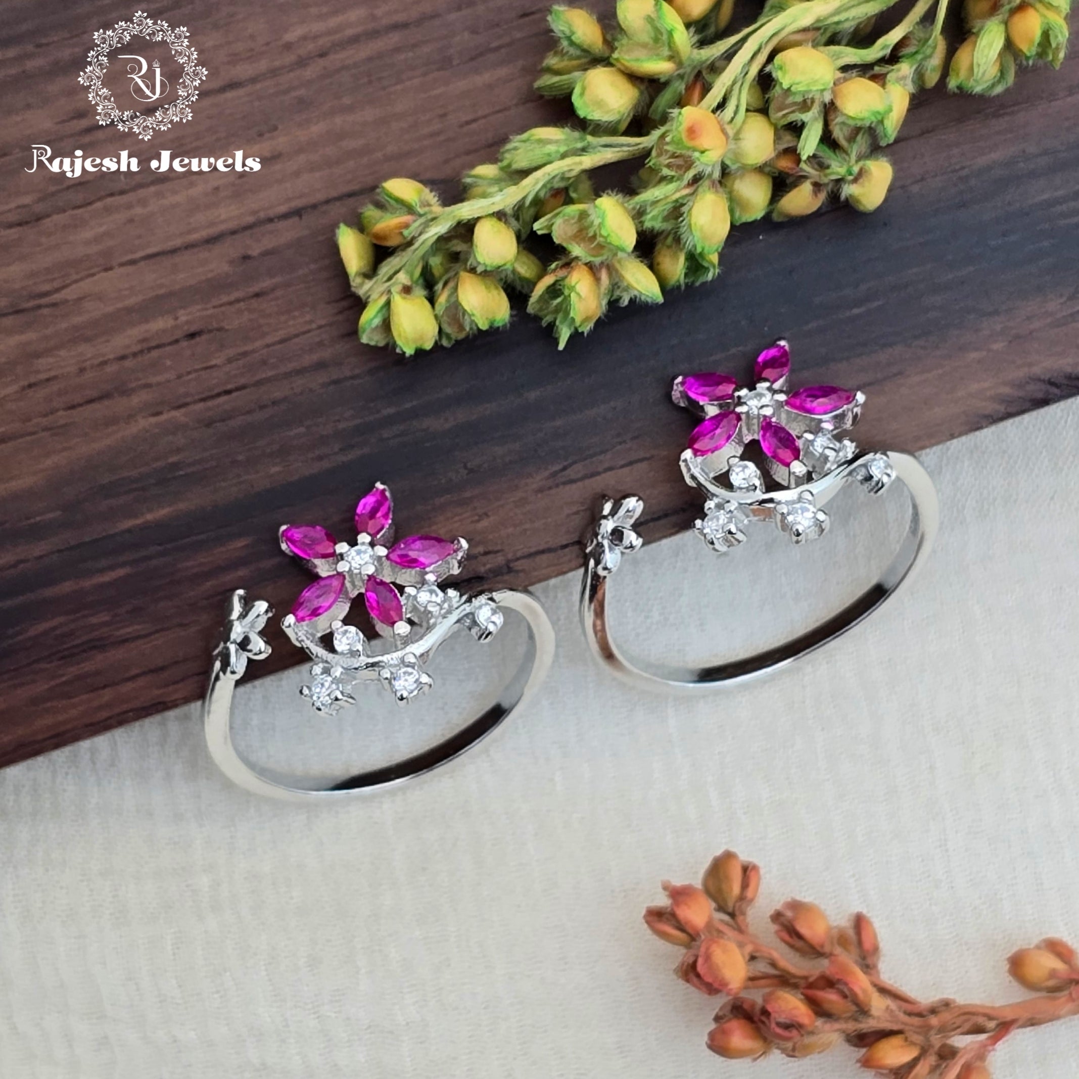 Shiny Top Adjustable Silver Toerings