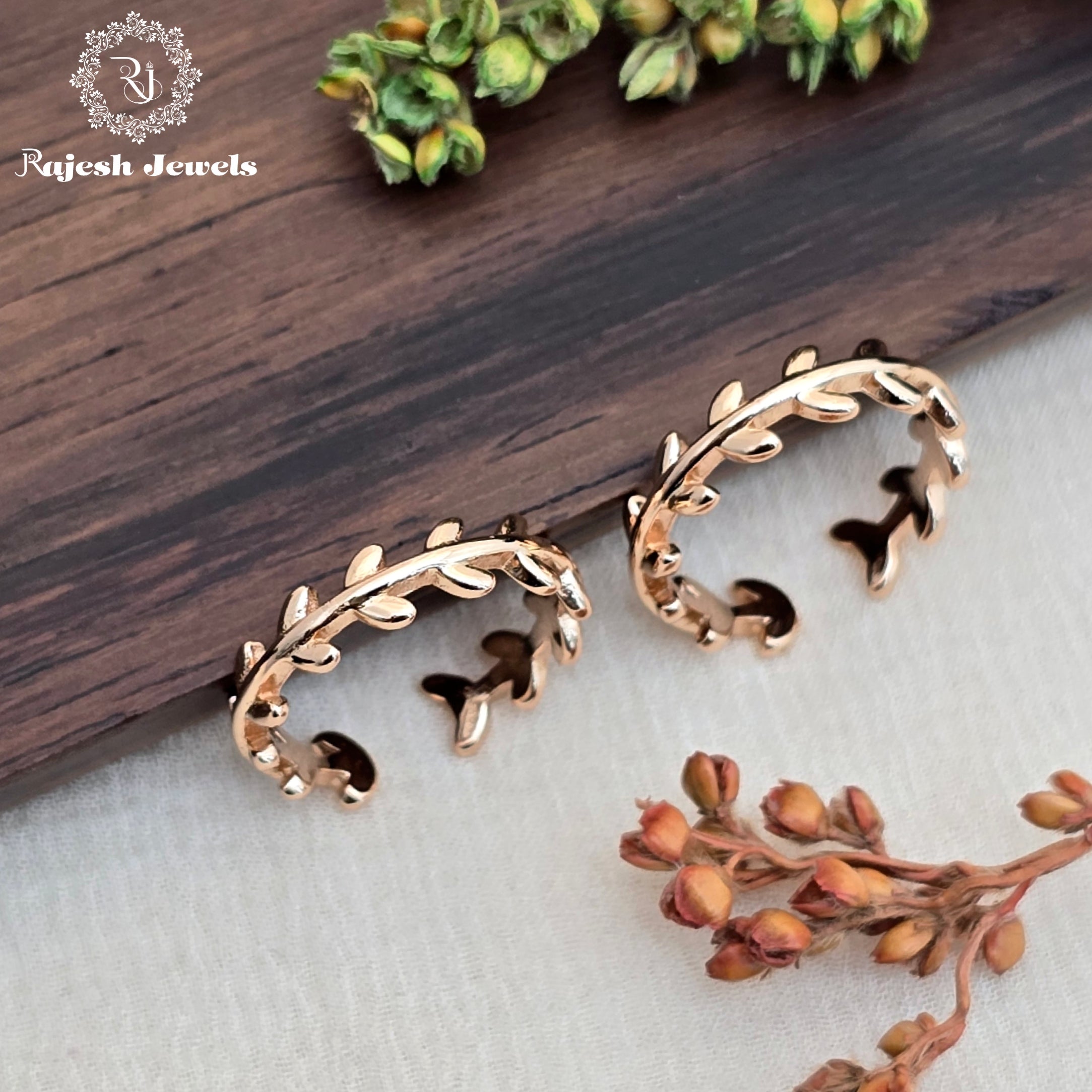 Wondrous Rosegold Silver Toerings