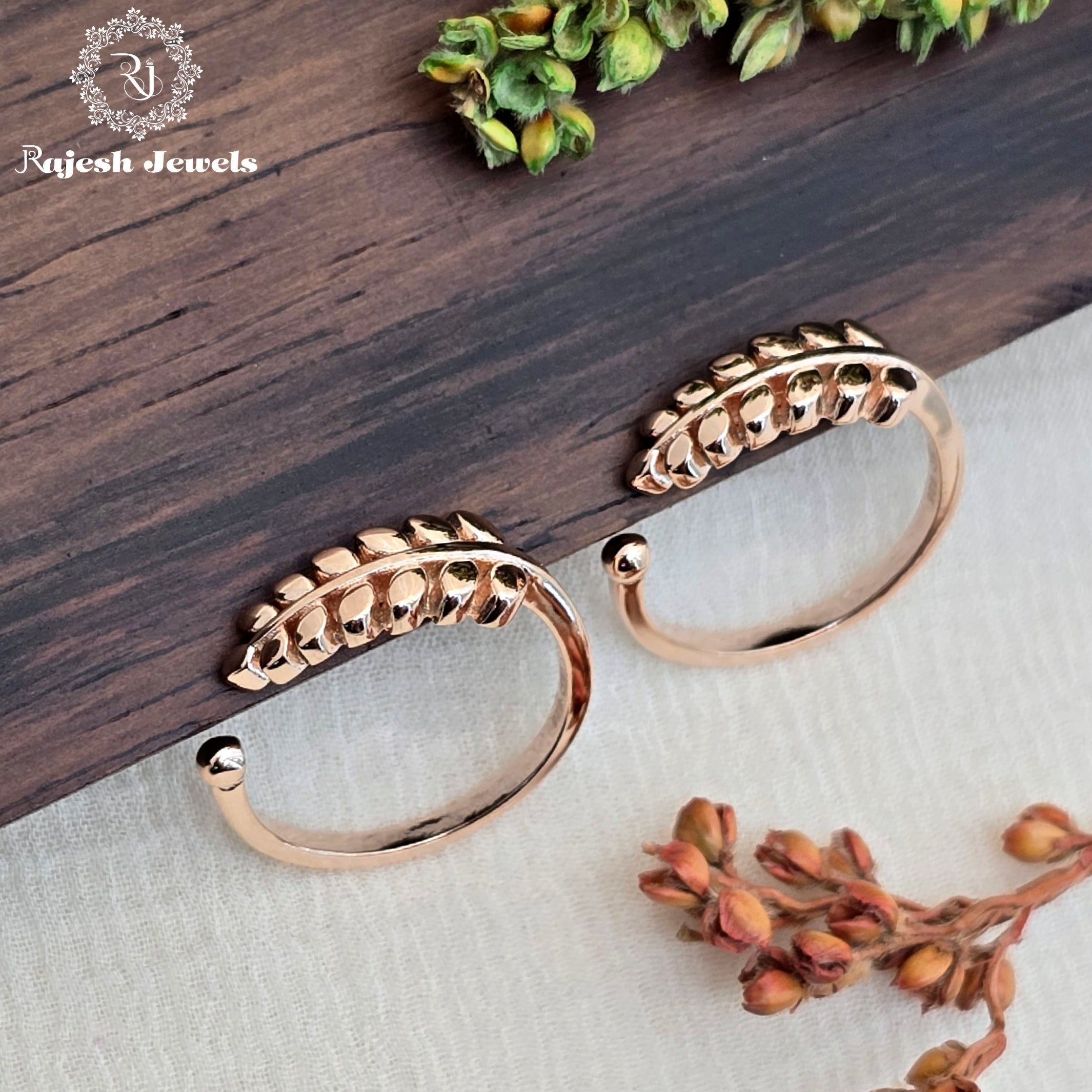 Charming Rosegold Silver Toerings