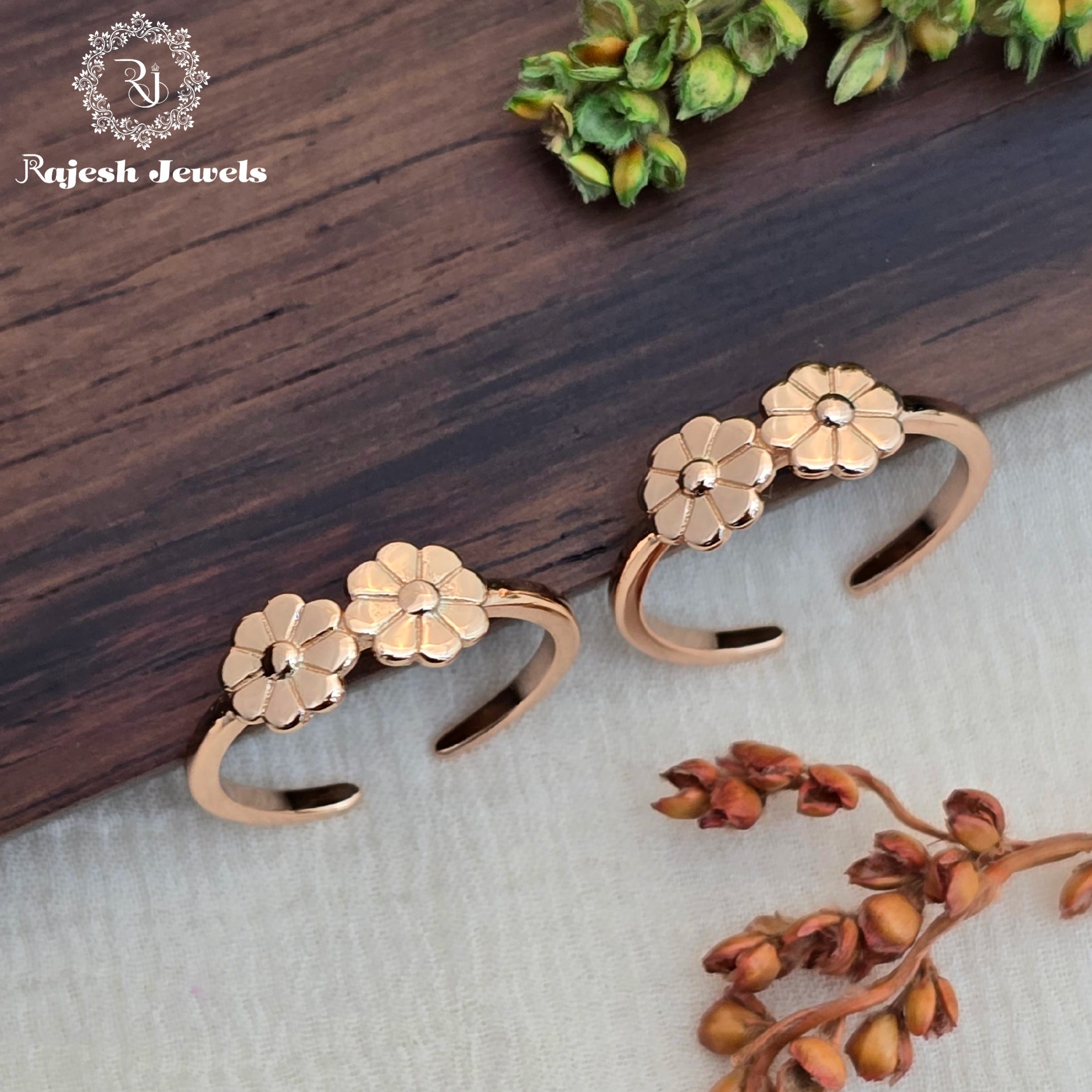 Magnificent Rosegold Silver Toerings