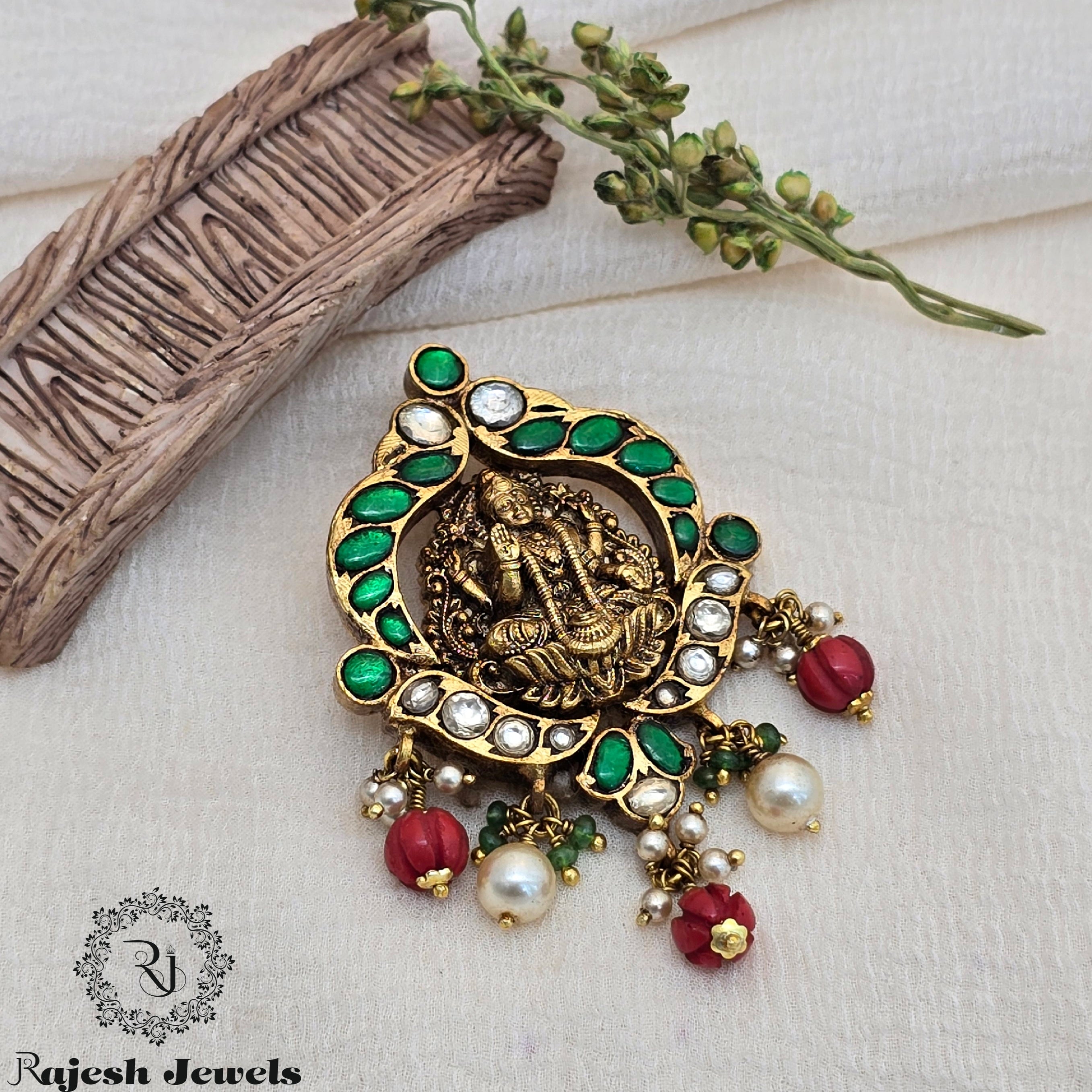 Lakshmi Kundan Gold Plated Pendant