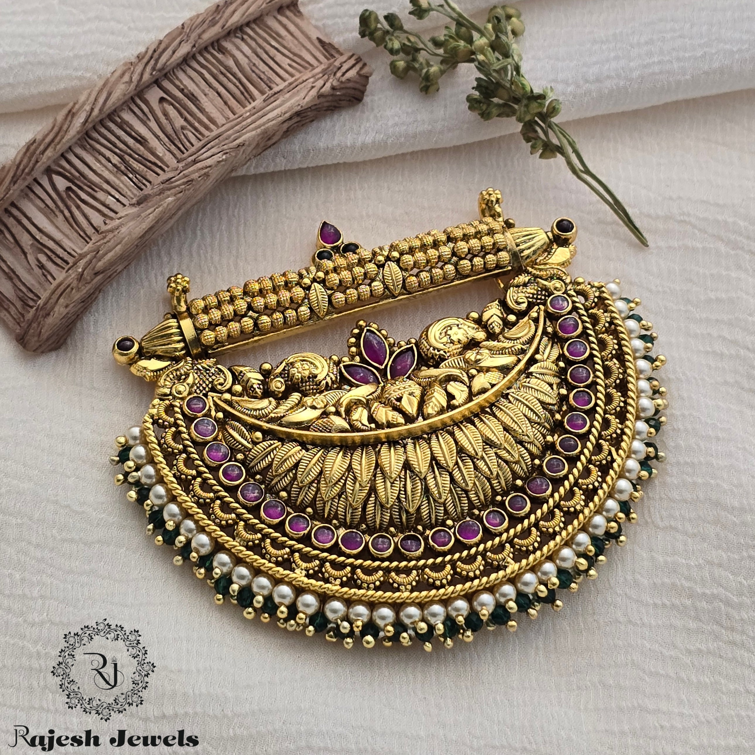 Kokkethathi Silver Gold Plated Pendant