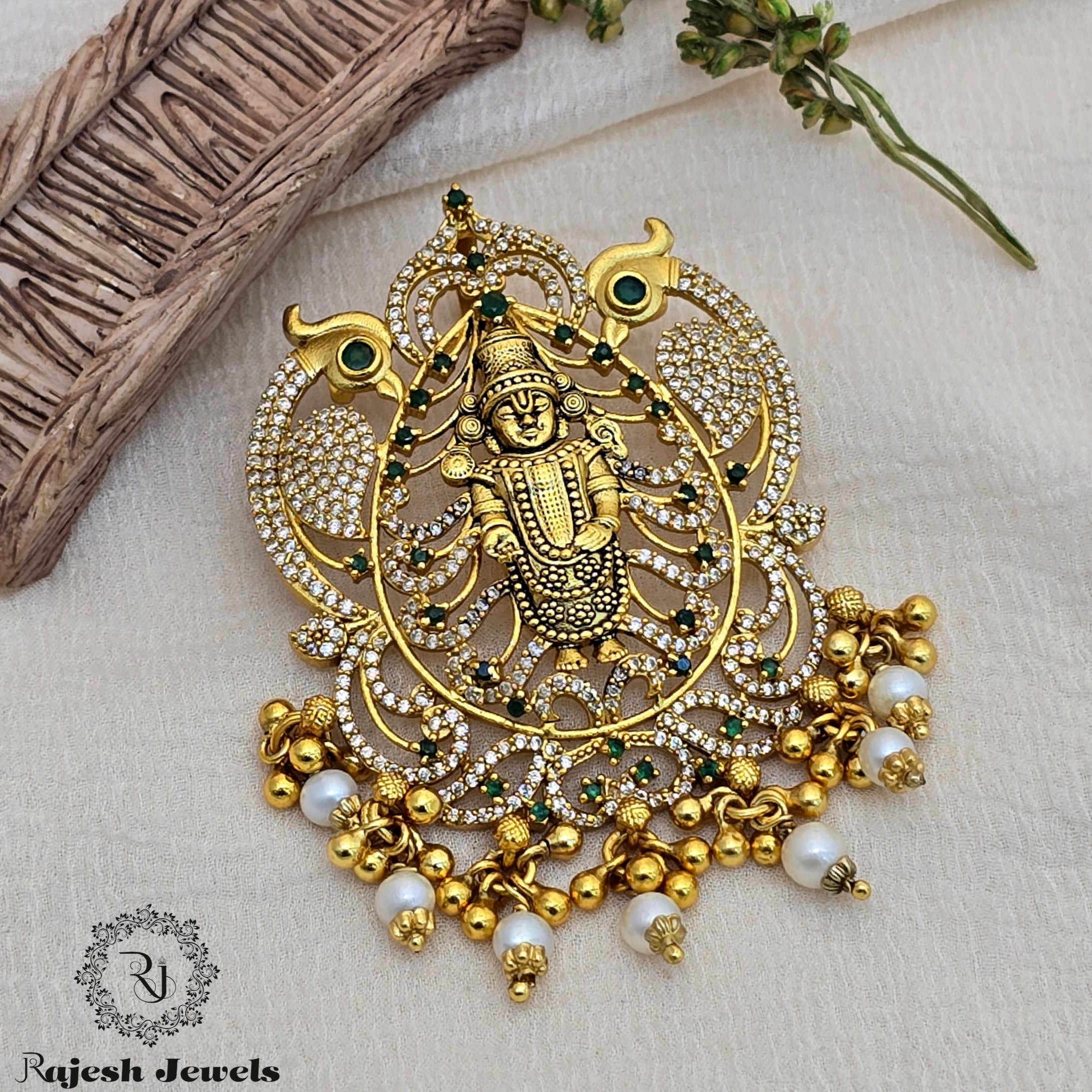 Dazzling Balaji Silver Gold plated Pendant