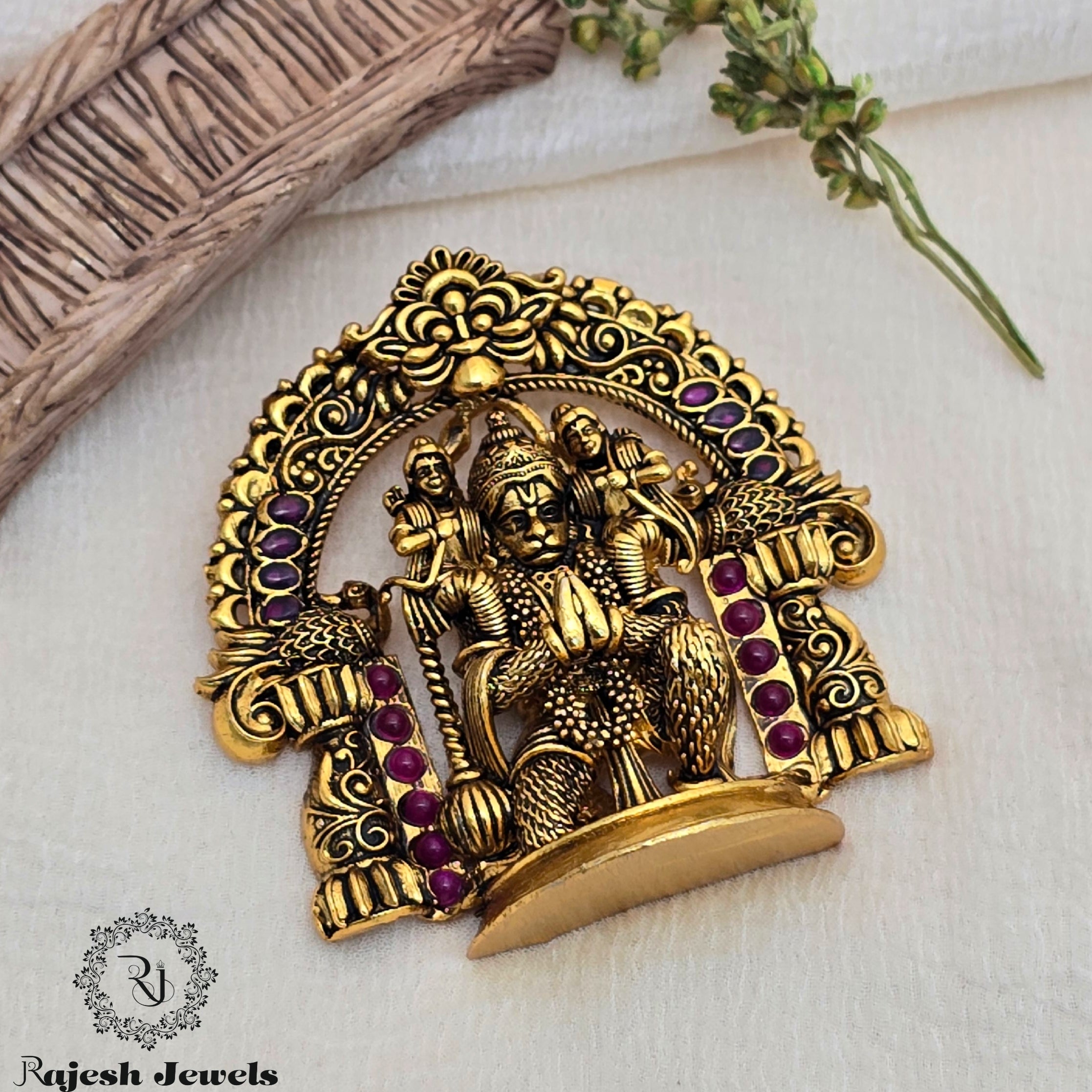 Ram Bhakt Hanuman 3D Silver Gold Plated Pendant