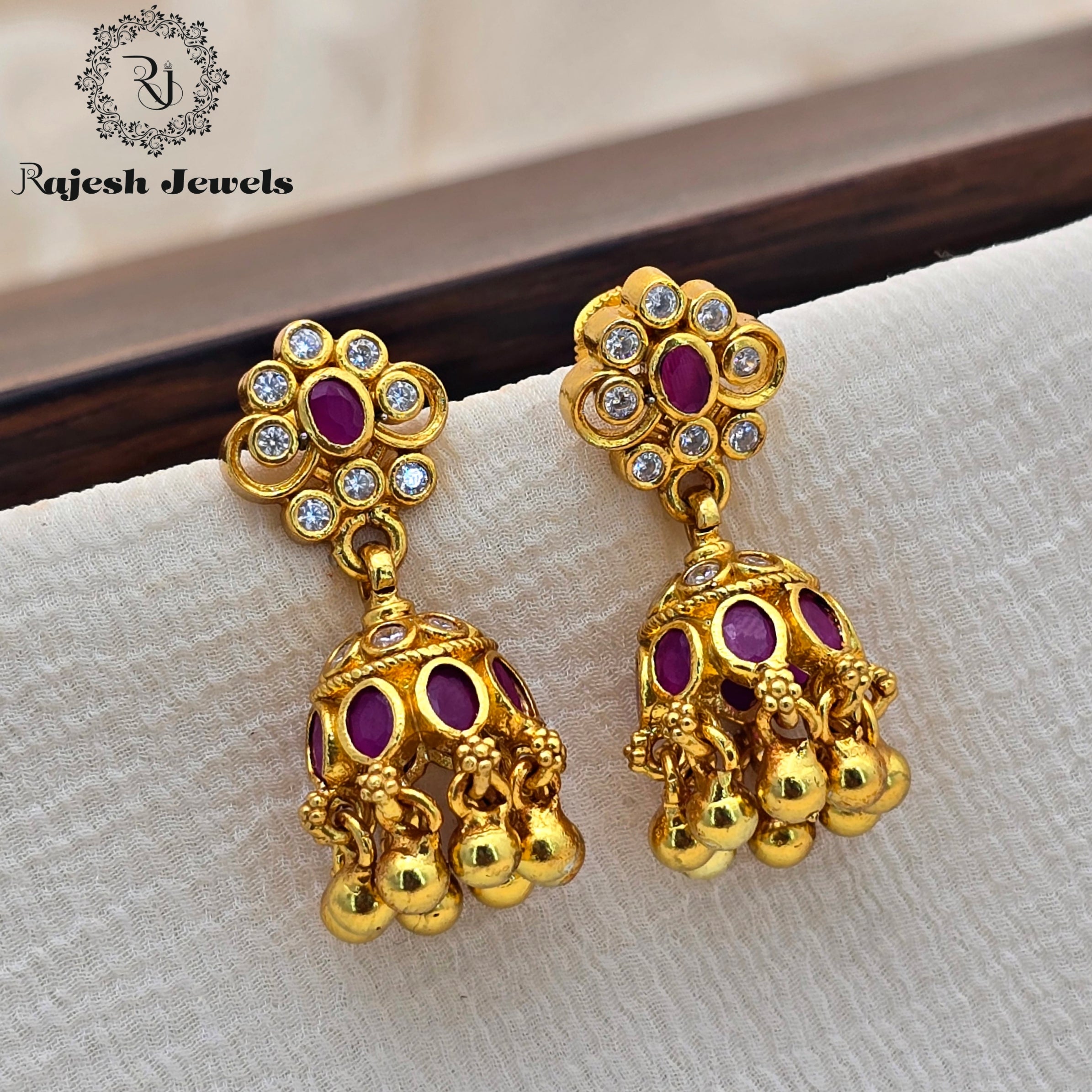 Charming Silver Gold Plated Jhumka Earrings