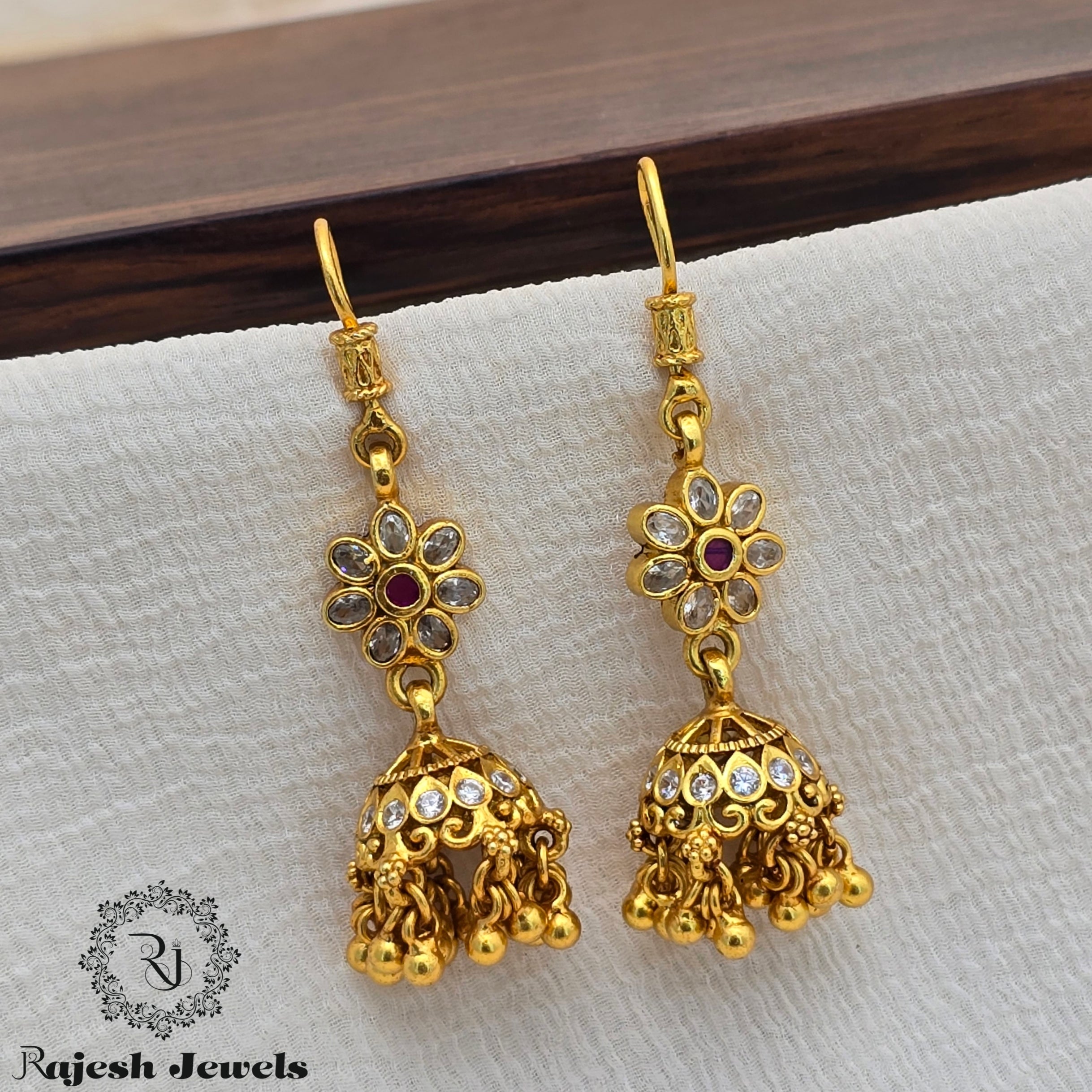 Blissful Silver Gold Plated Jumka Hangings