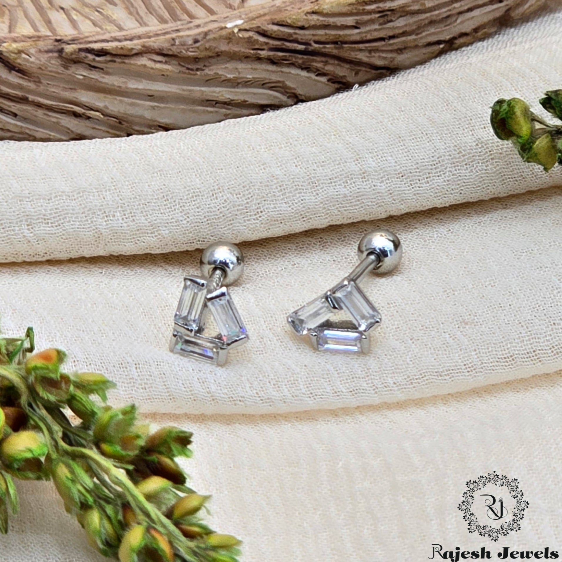 Beautiful Silver Stud Earrings