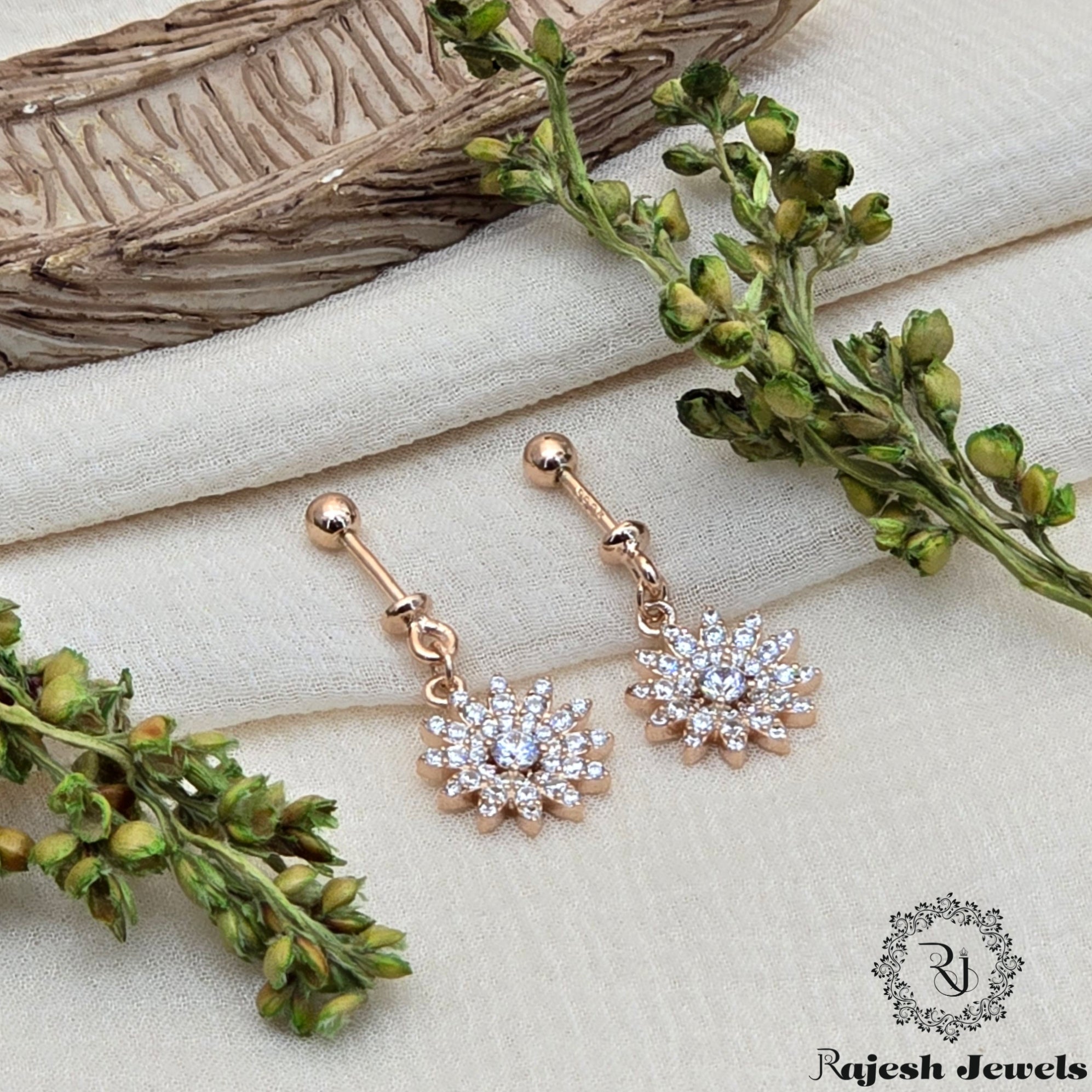 Sparkling Cz Silver Bugadi Earrings