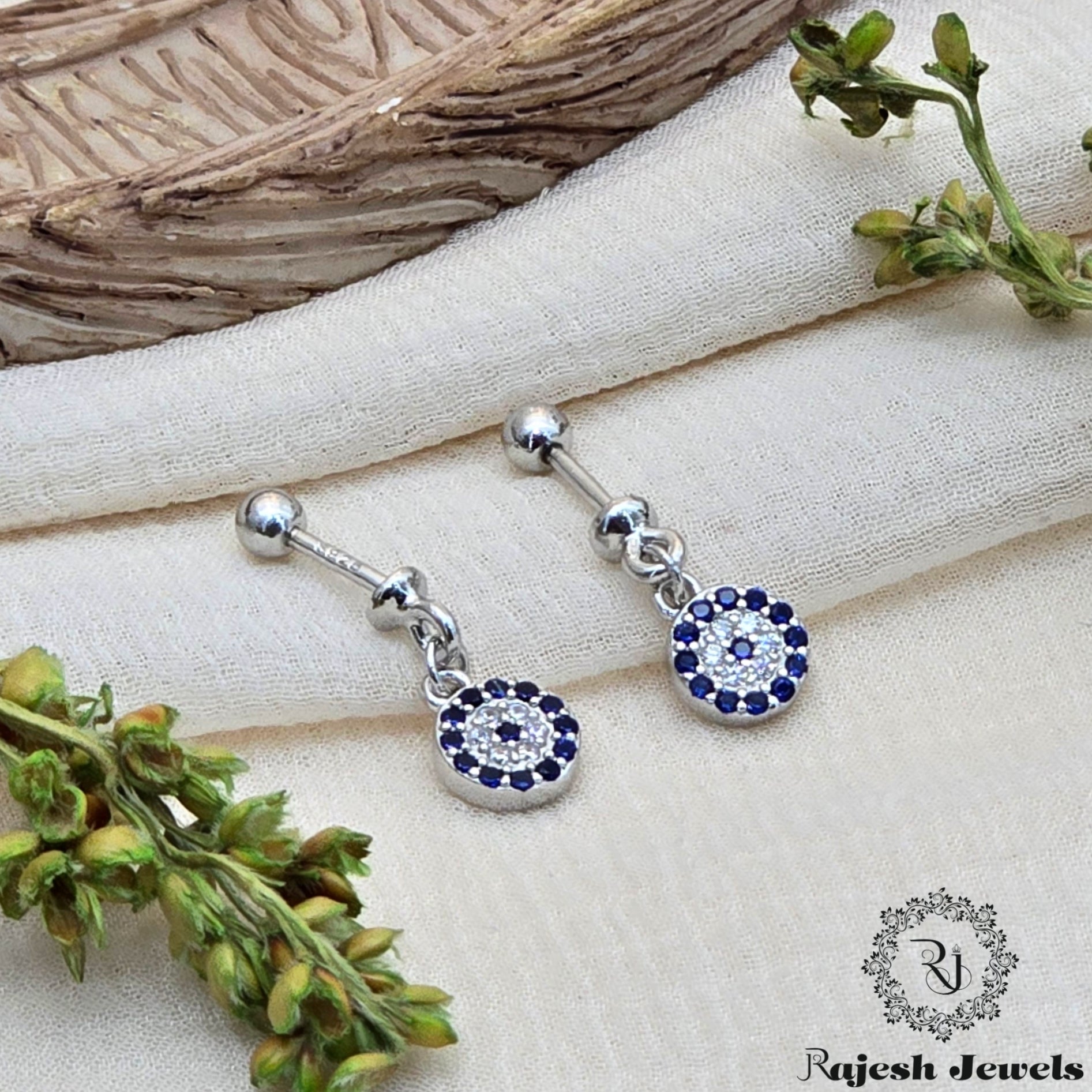Charismatic Cz Silver Bugadi Earrings