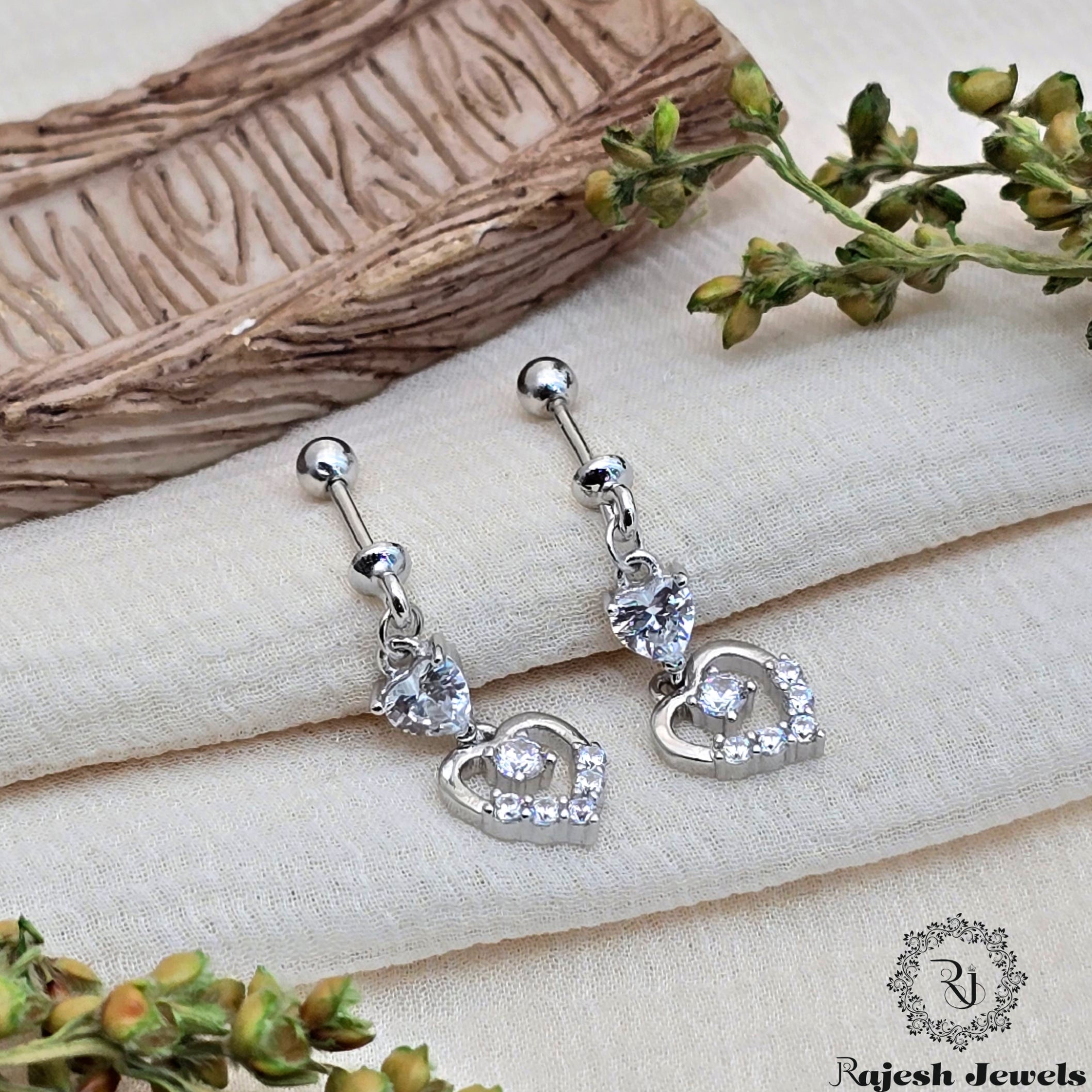 Alluring Cz Silver Bugadi Earrings