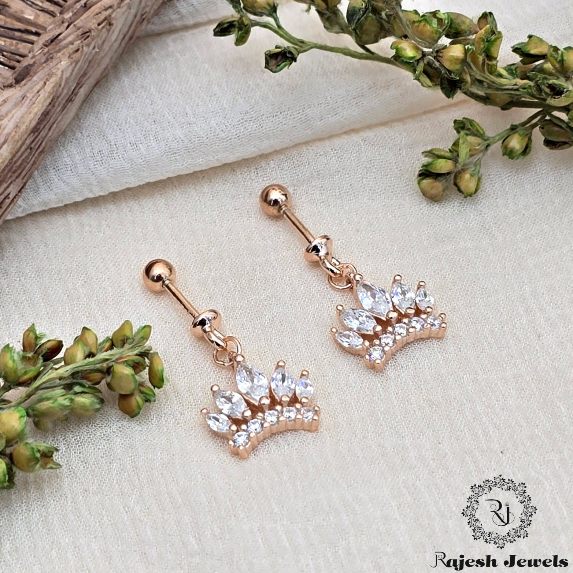 Vibrant Cz Silver Bugadi Earrings