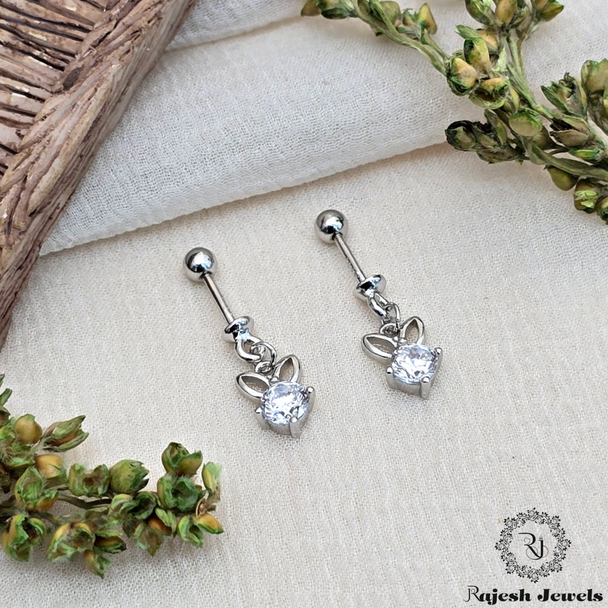 Cute Silver Bugadi Earrings