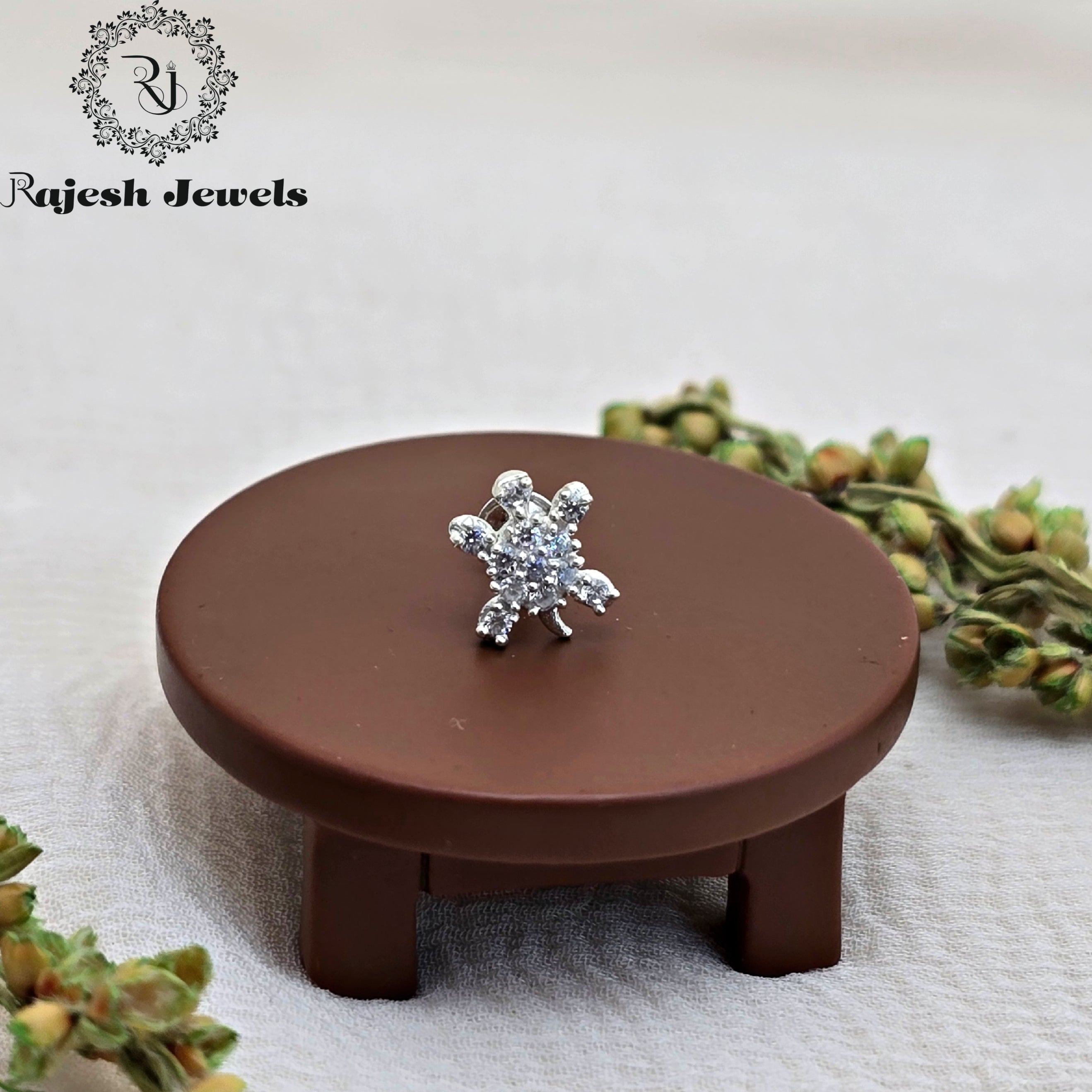 Stunning Star Cz Silver Nosepin