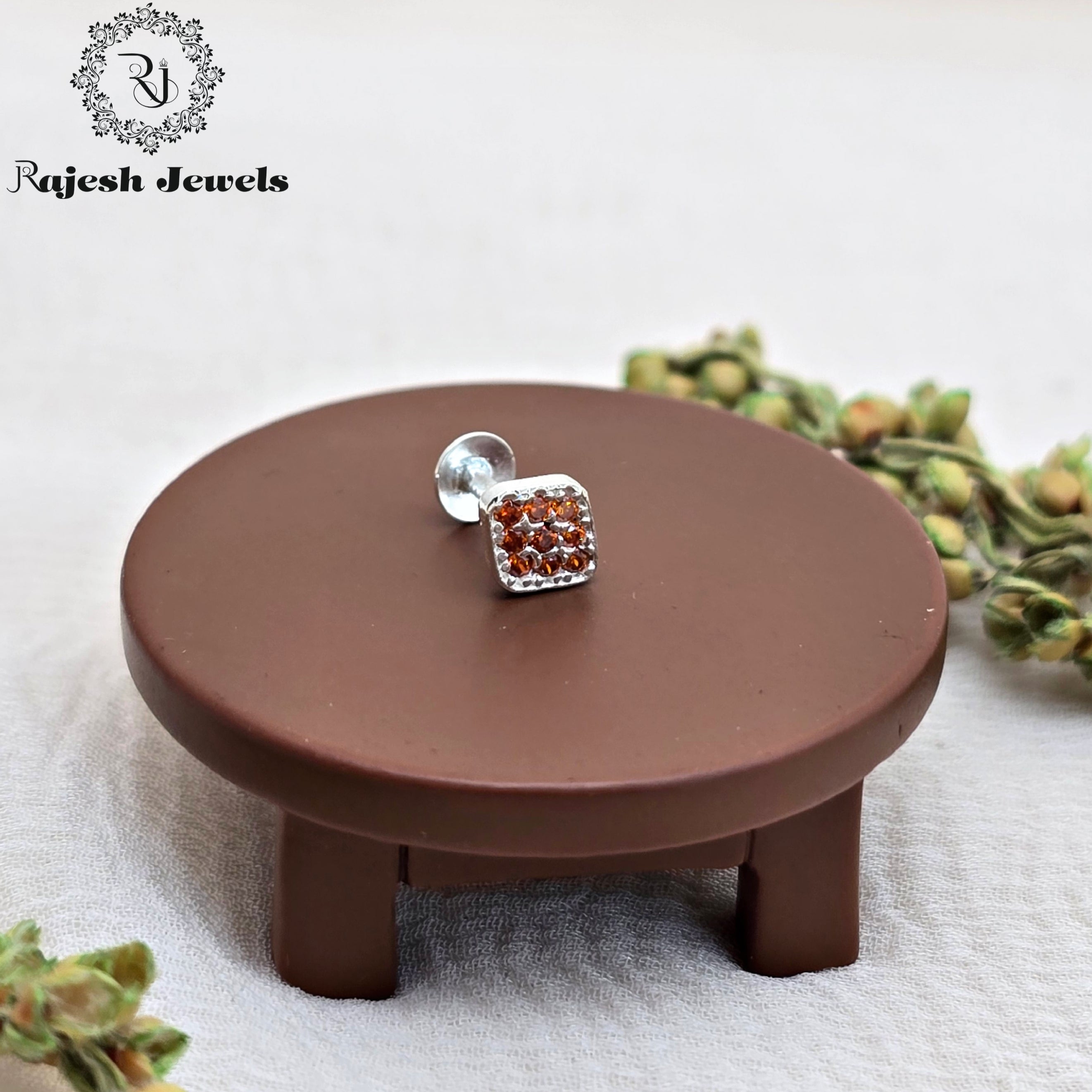 Squared Cz Silver Nosepin