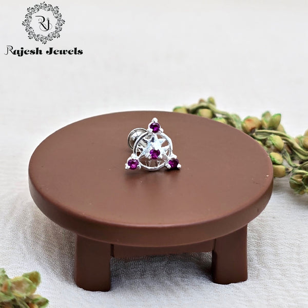 Triangular Cz Silver Nosepin