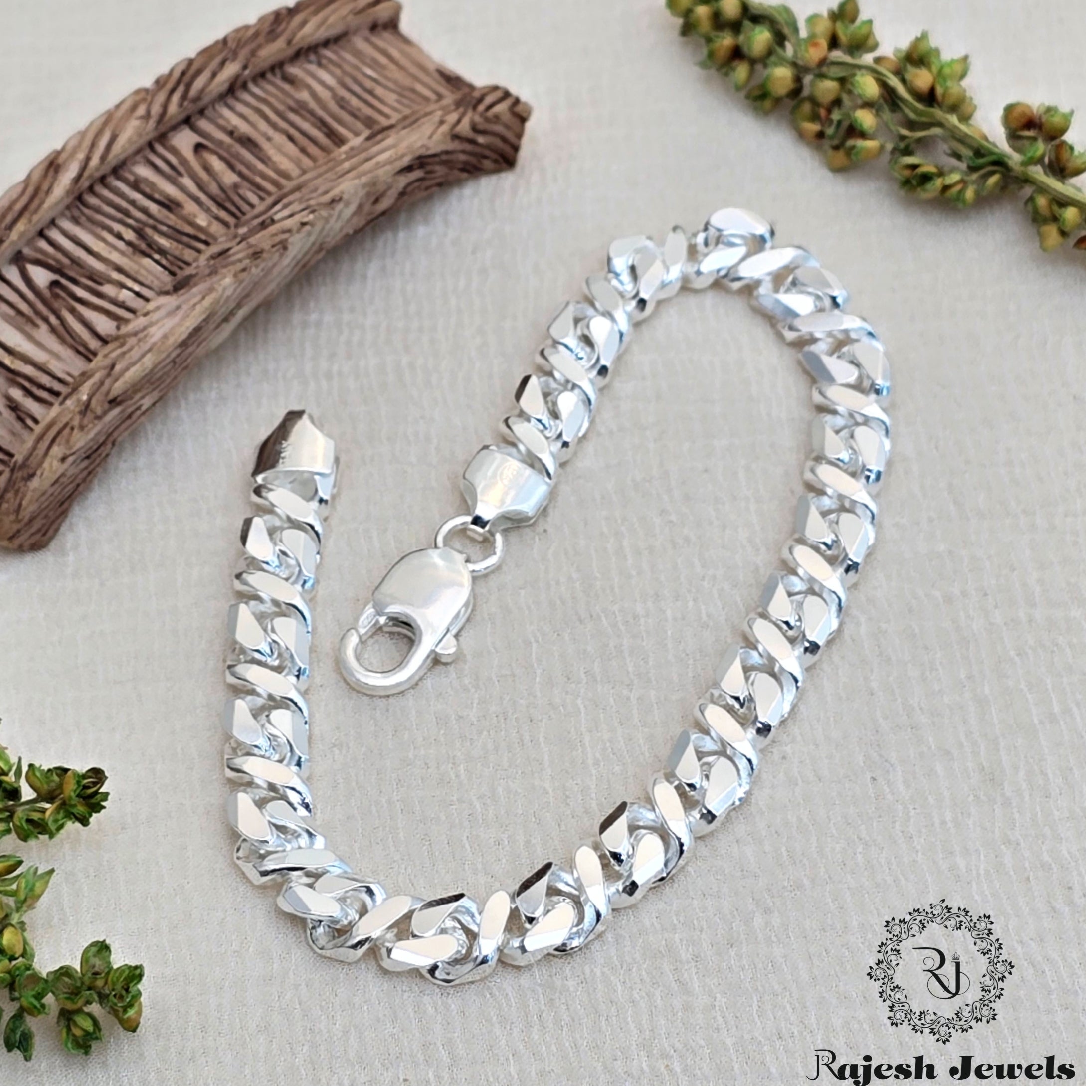 Alluring Sterling Silver Men's Bracelet