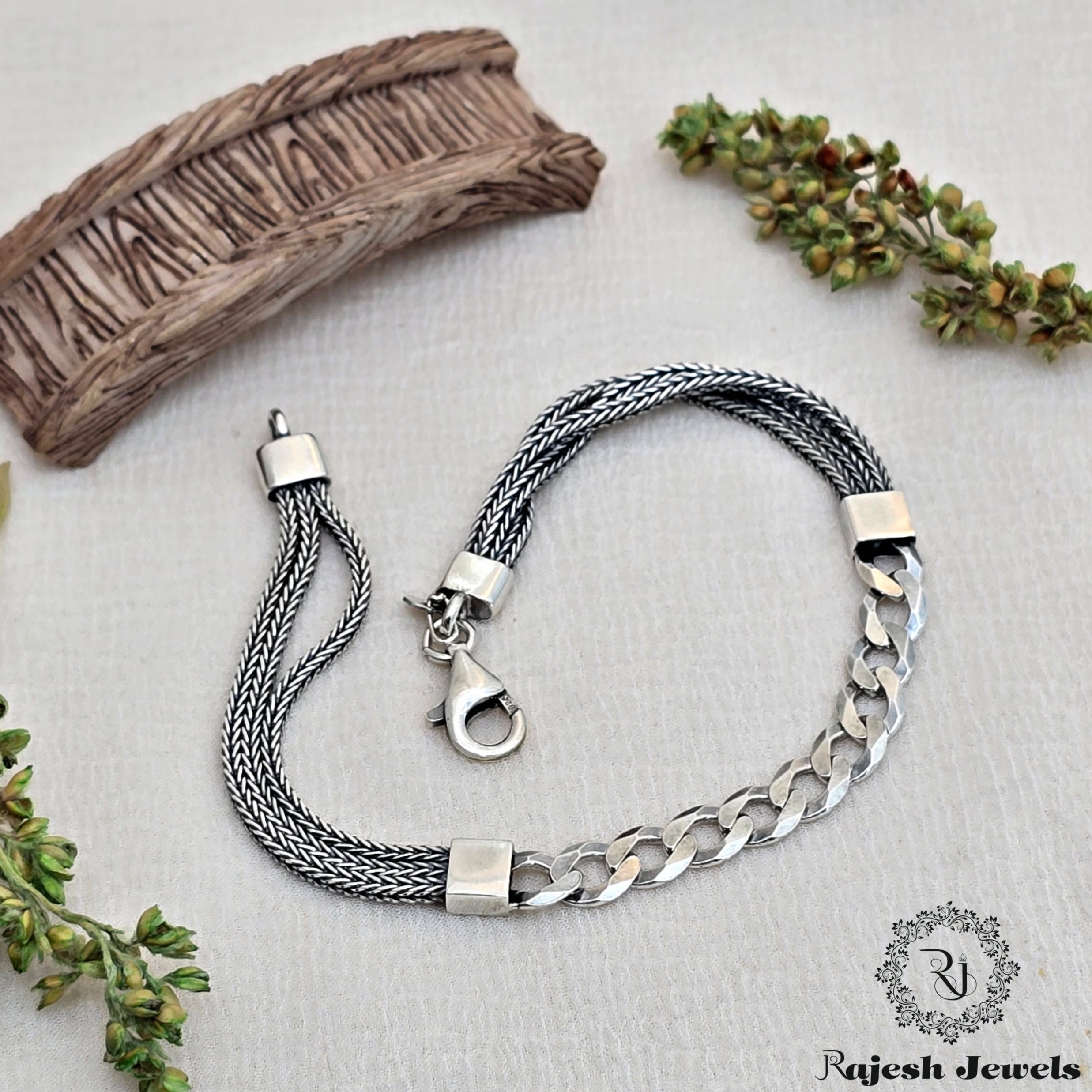 Excellent Oxidised Men's Bracelet