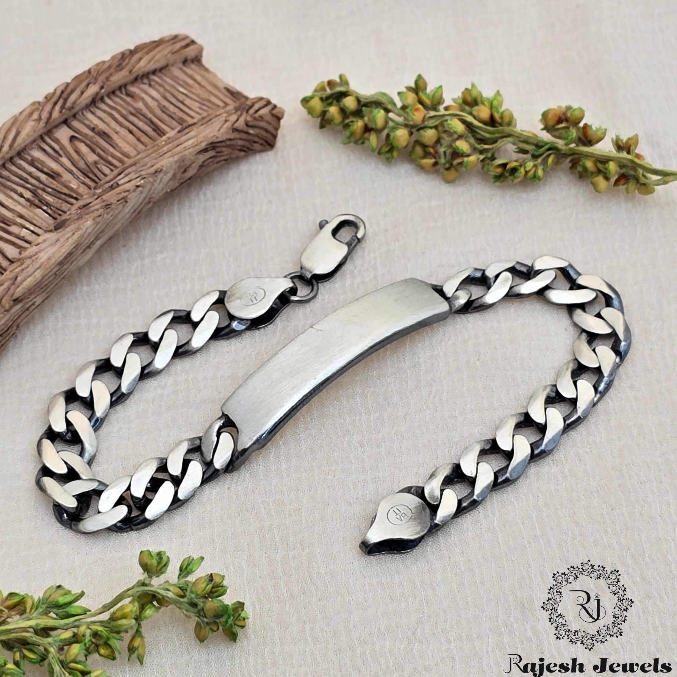 Magnificent Oxidised Silver Men's Bracelet