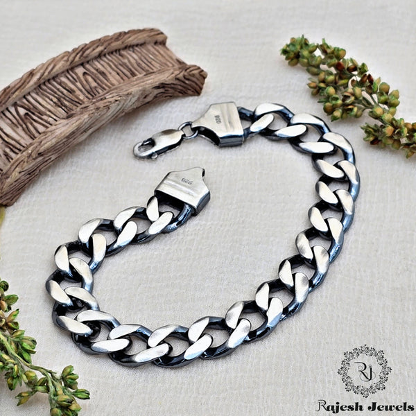 Black Rhodium Curb Men's Bracelet