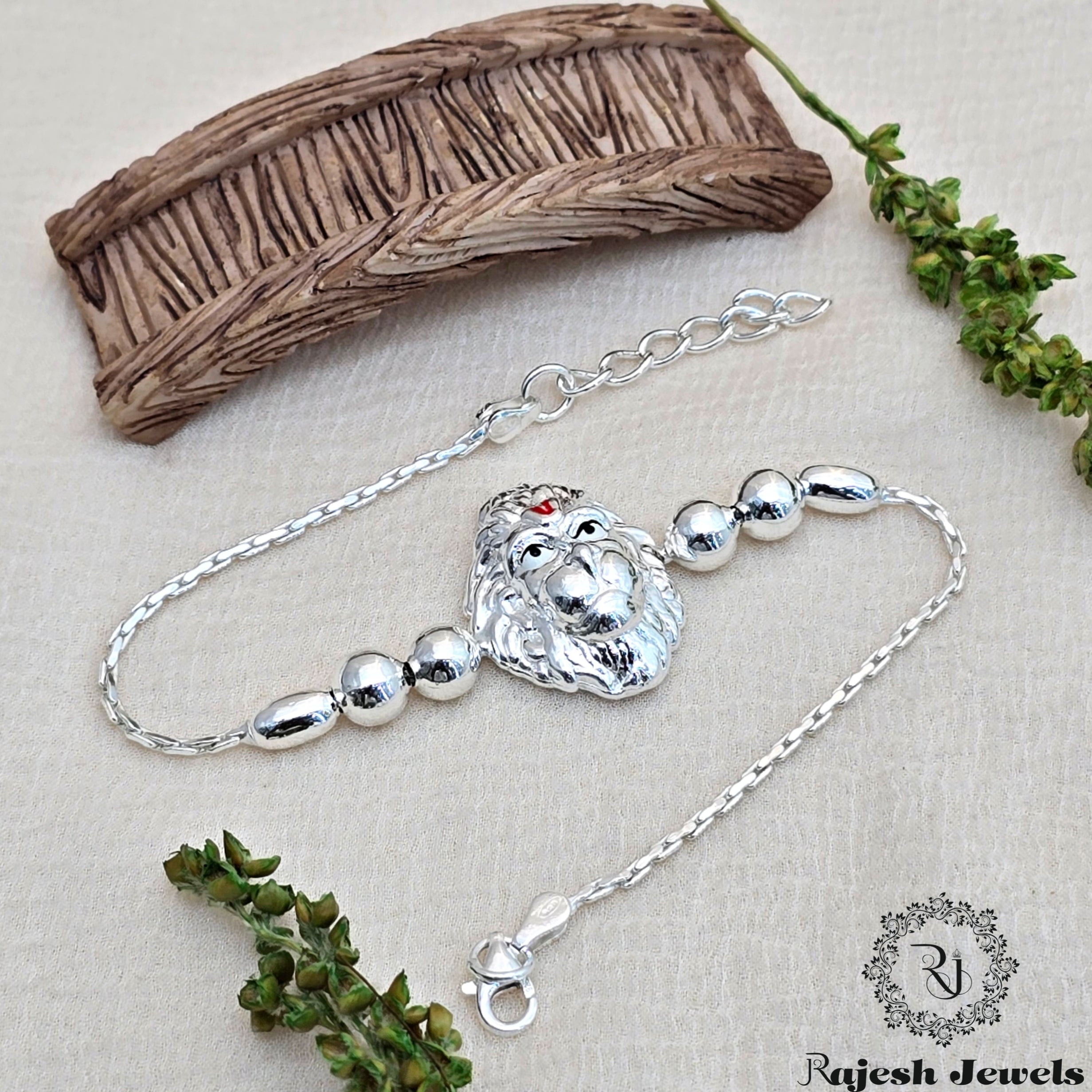 Hanuman Face Silver Rakhi