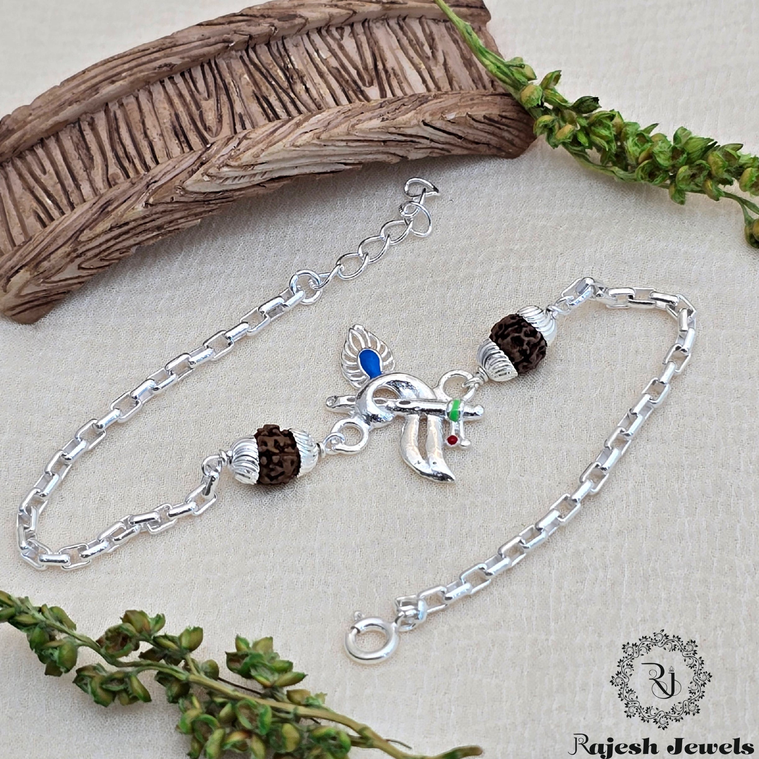 Krishna's Flute Silver Rakhi