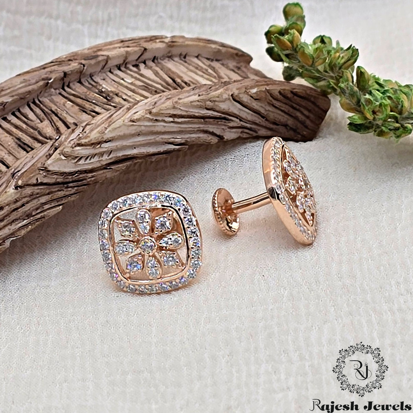Blissful Cz Silver Stud Earrings