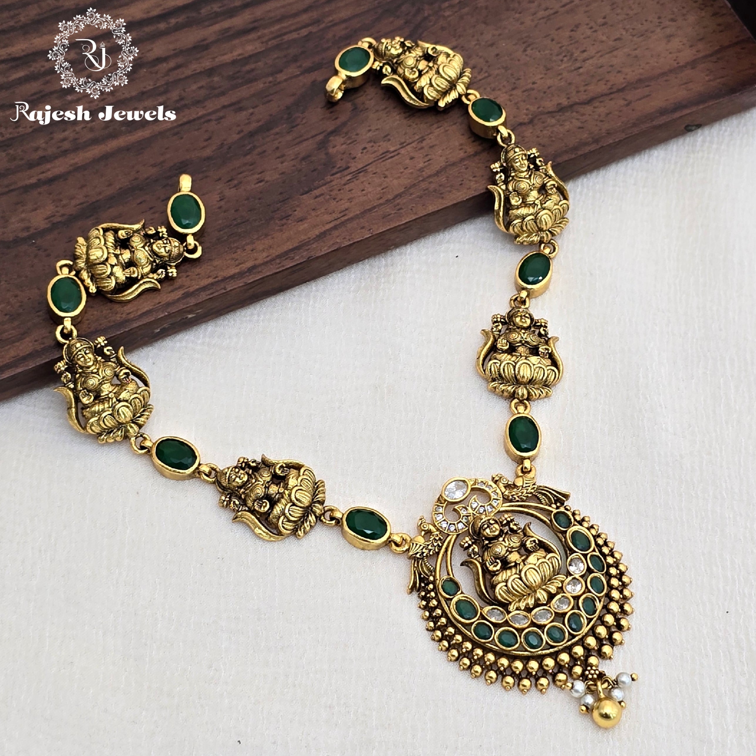 Detailed Lakshmi Gold Plated Necklace