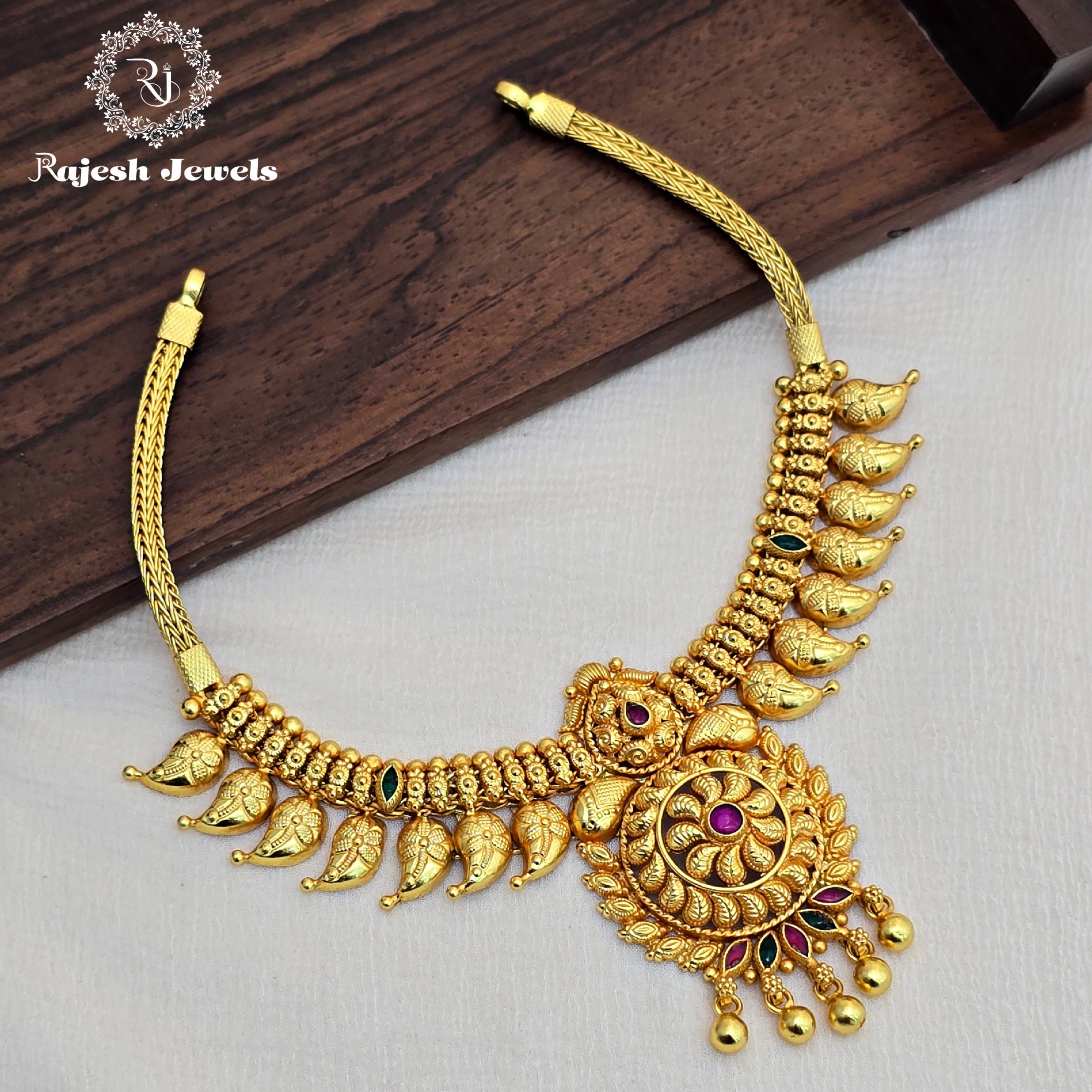 Traditional Mango Silver Gold Plated Necklace