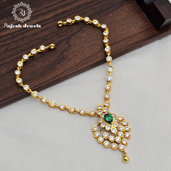 Mesmerising Cz Silver Gold Plated Necklace