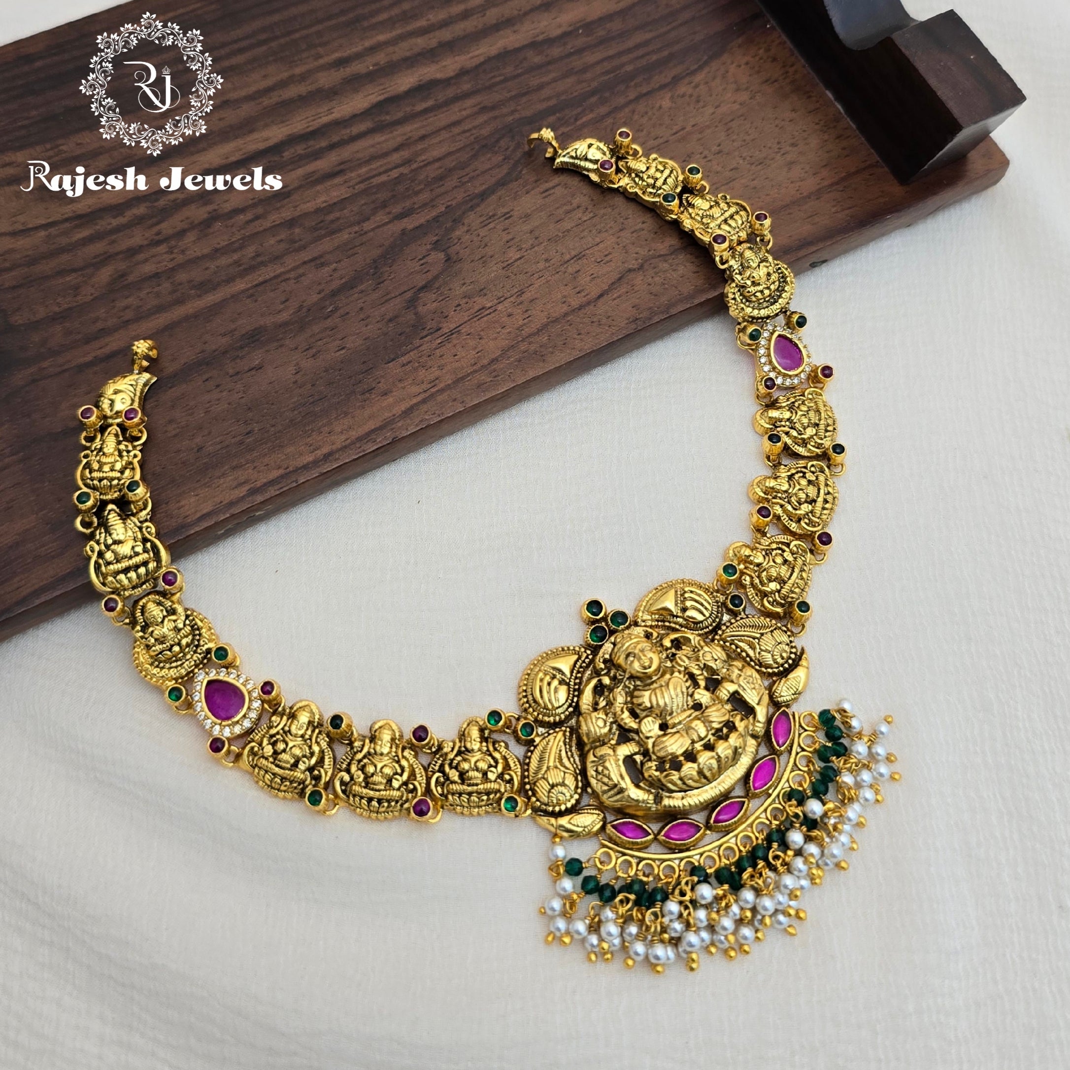 Traditional Silver Gold Plated Necklace